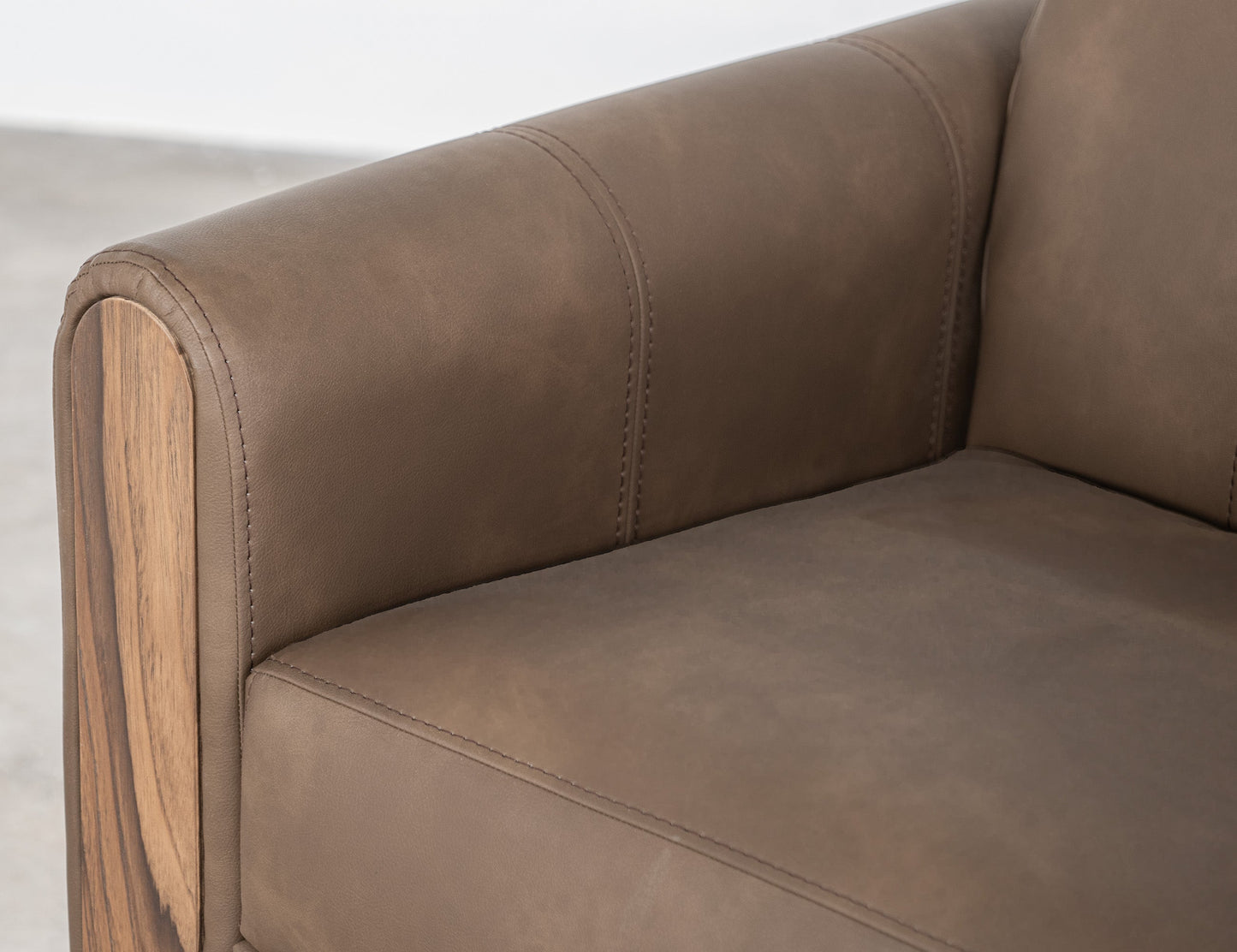 Wooden Frame & Base, Armchair - Dark Chocolate