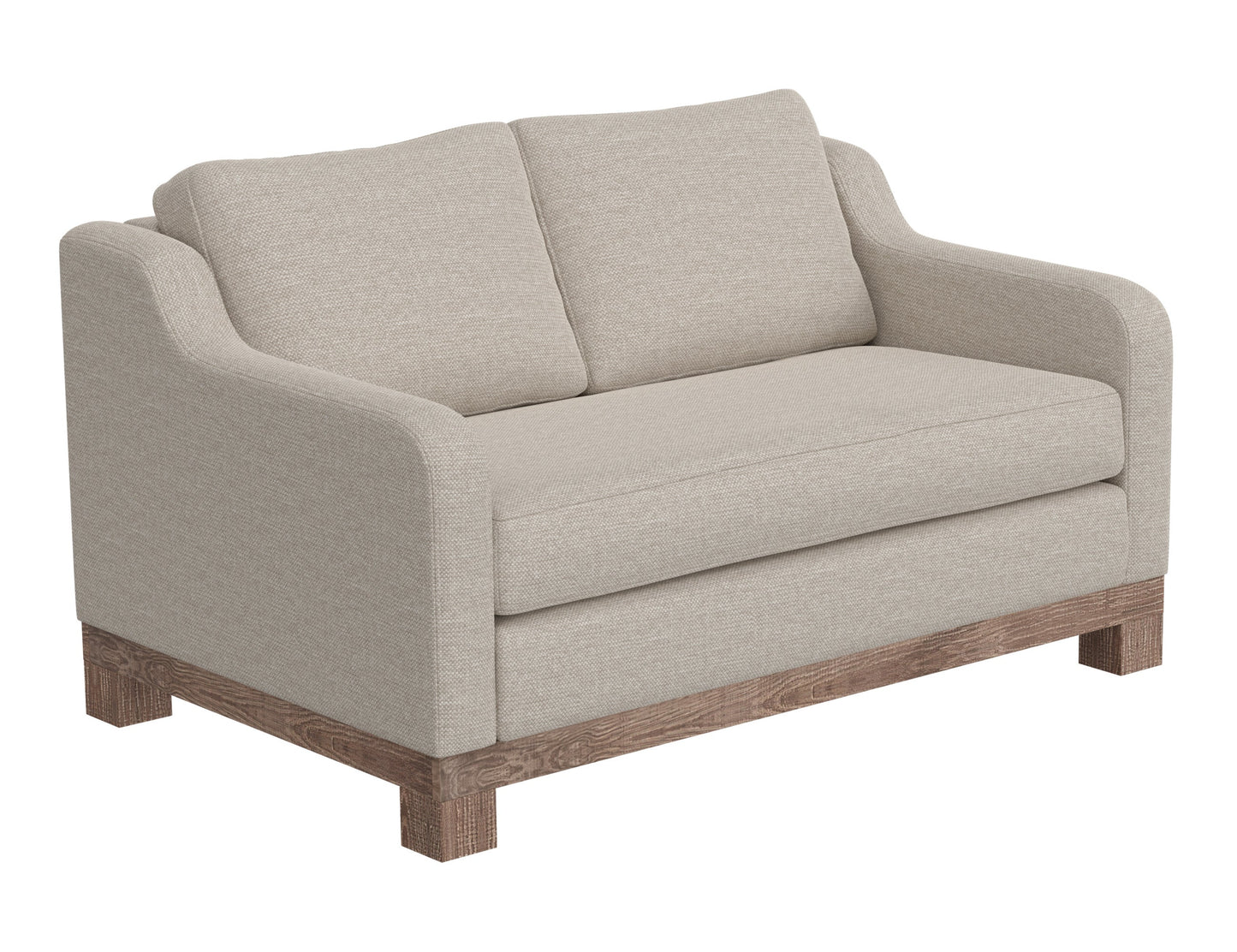Wooden Frame & Base, Loveseat - Agreeable Gray