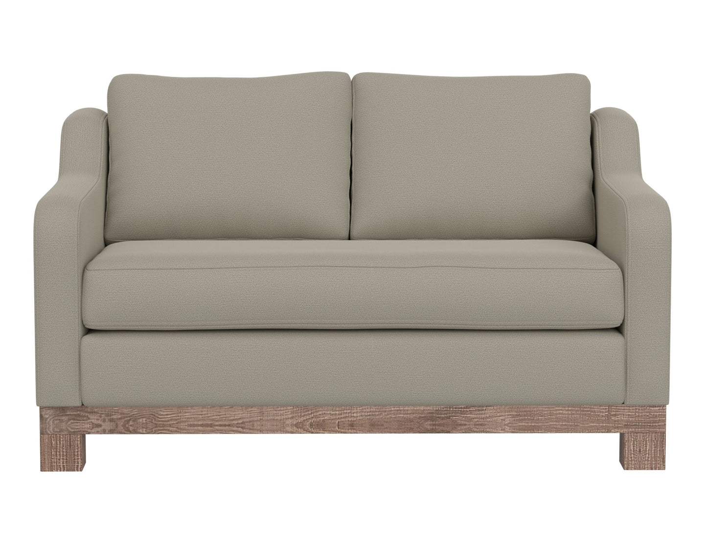 Wooden Frame & Base, Loveseat - Almond Gray