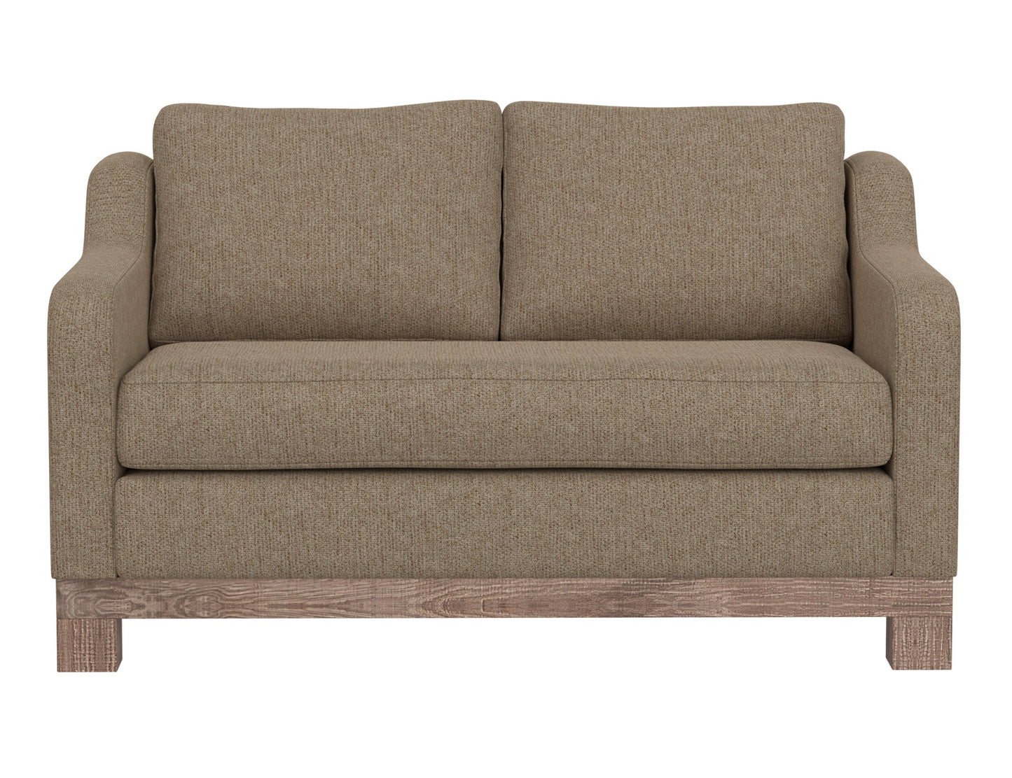 Wooden Frame & Base, Loveseat - Brown Camel