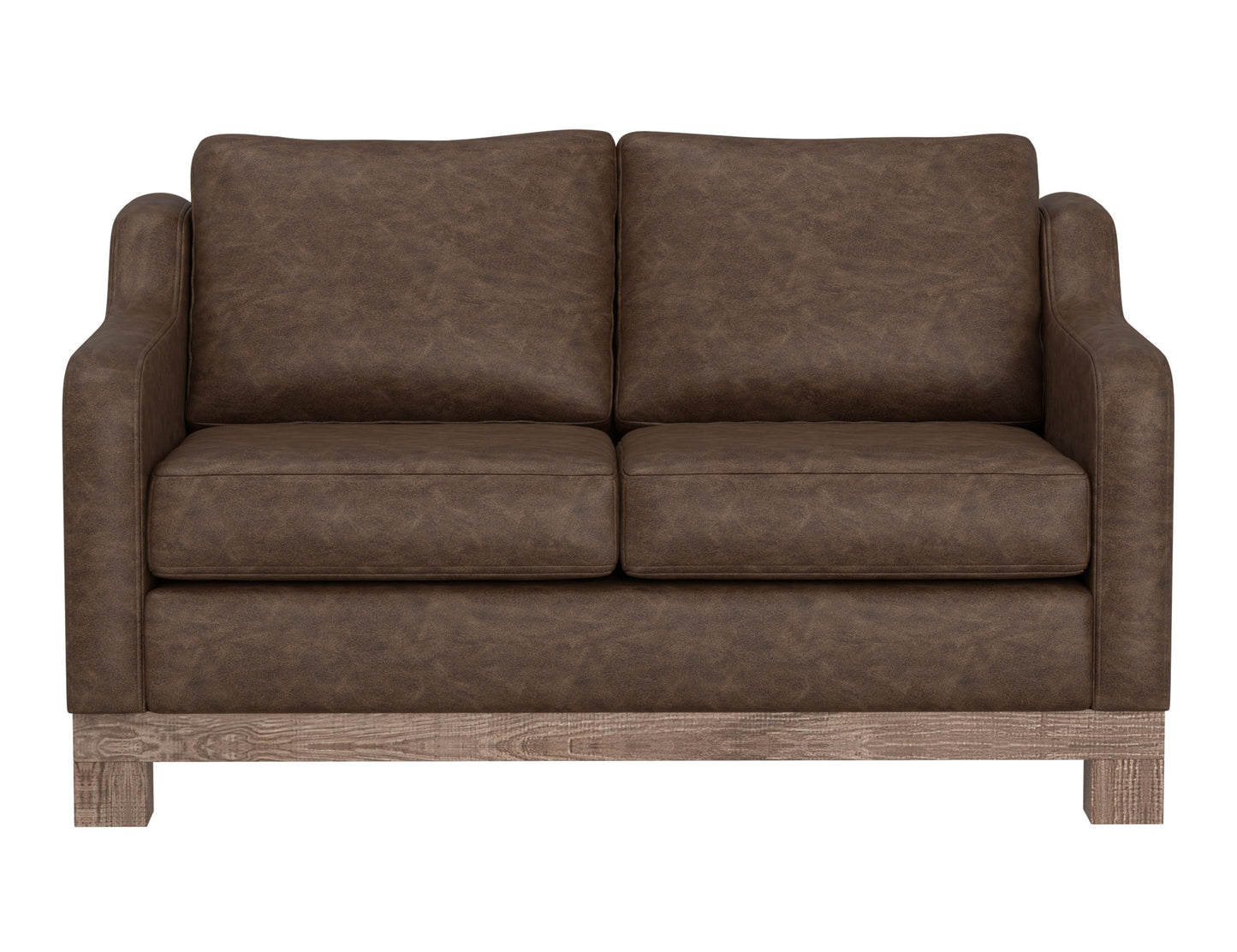 Wooden Frame & Base, Loveseat - Chocolate Brown