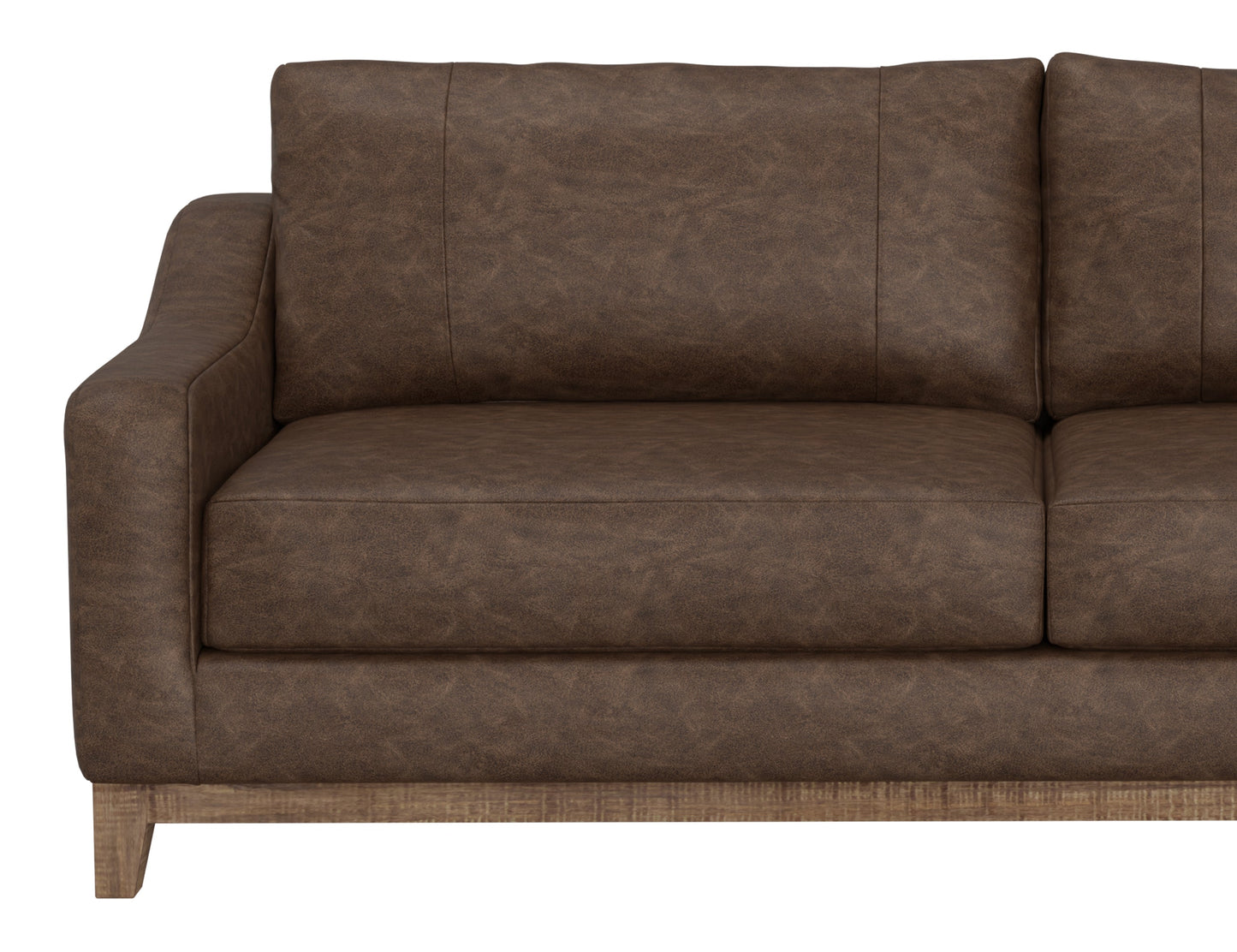 Wooden Frame & Base, Sofa - Chocolate Brown