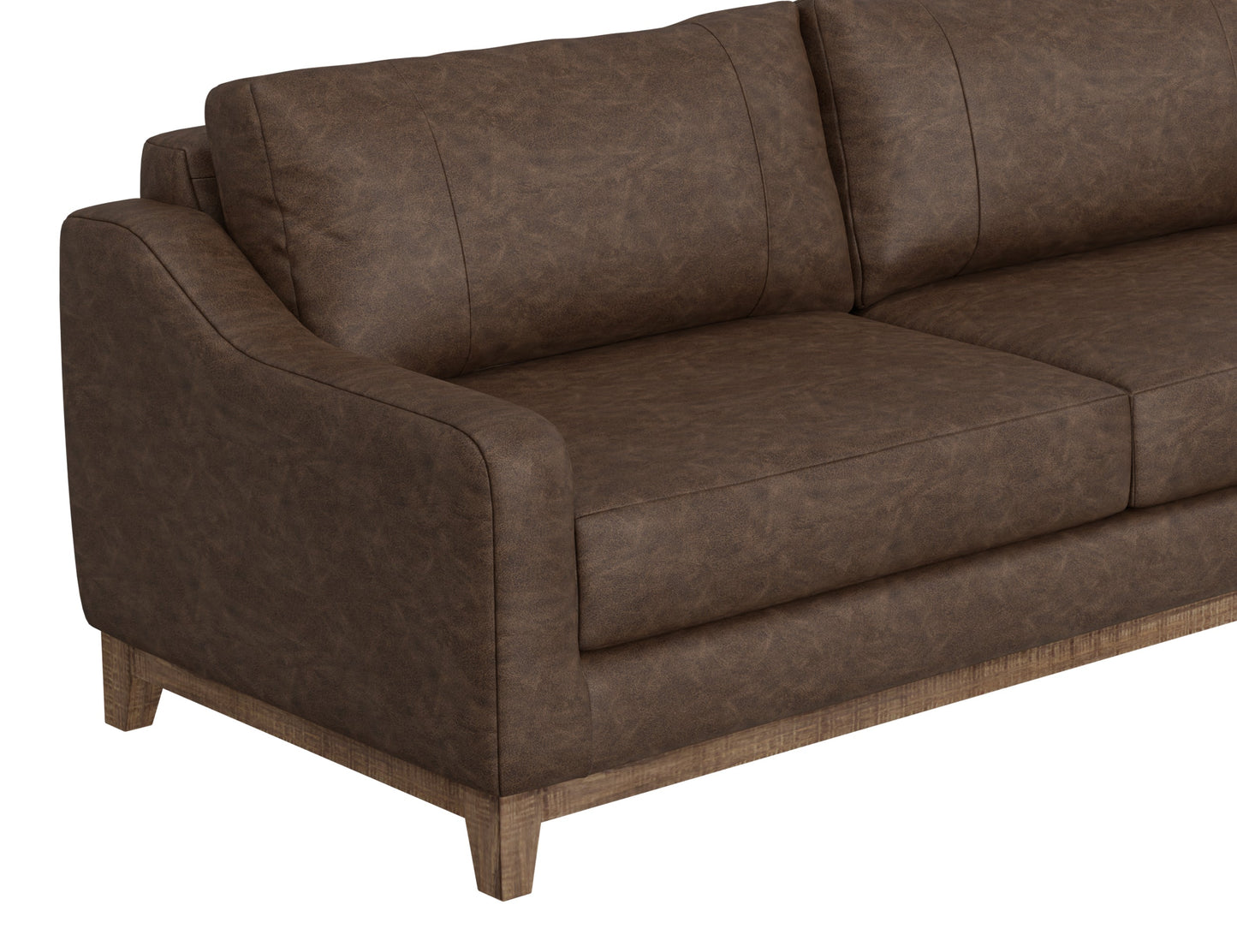 Wooden Frame & Base, Sofa - Chocolate Brown