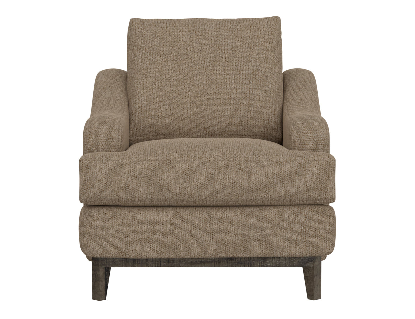 Wooden Frame & Base, Armchair - Brown Camel