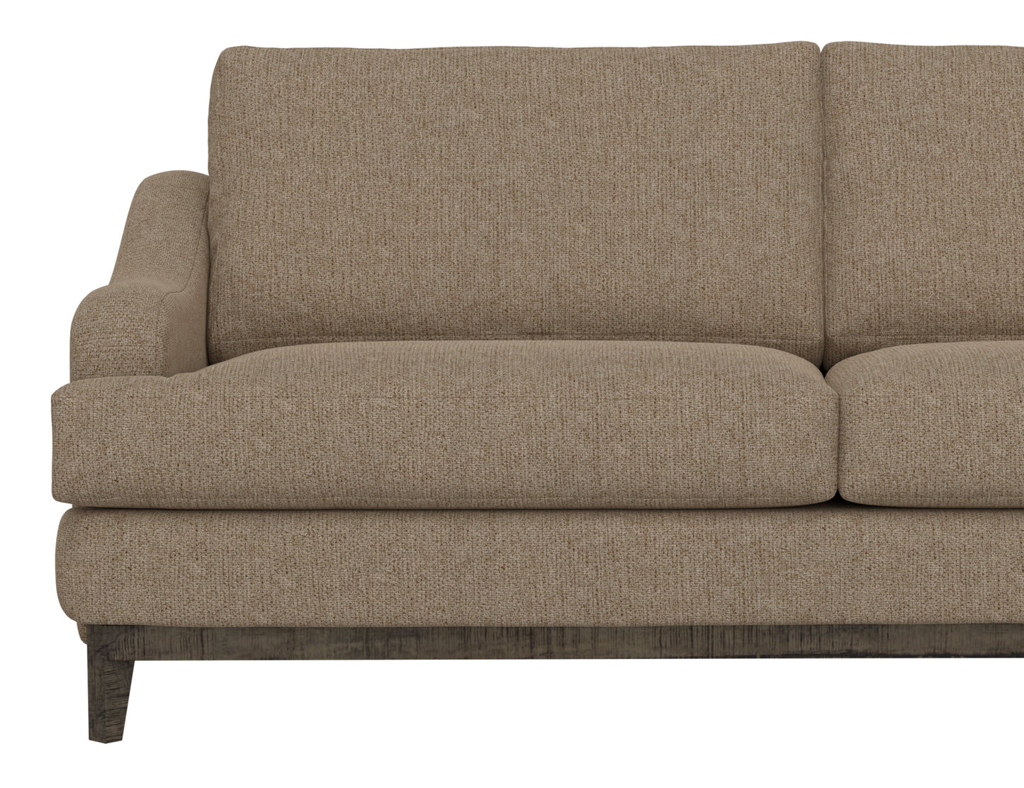 Wooden Frame & Base, Armchair - Brown Camel