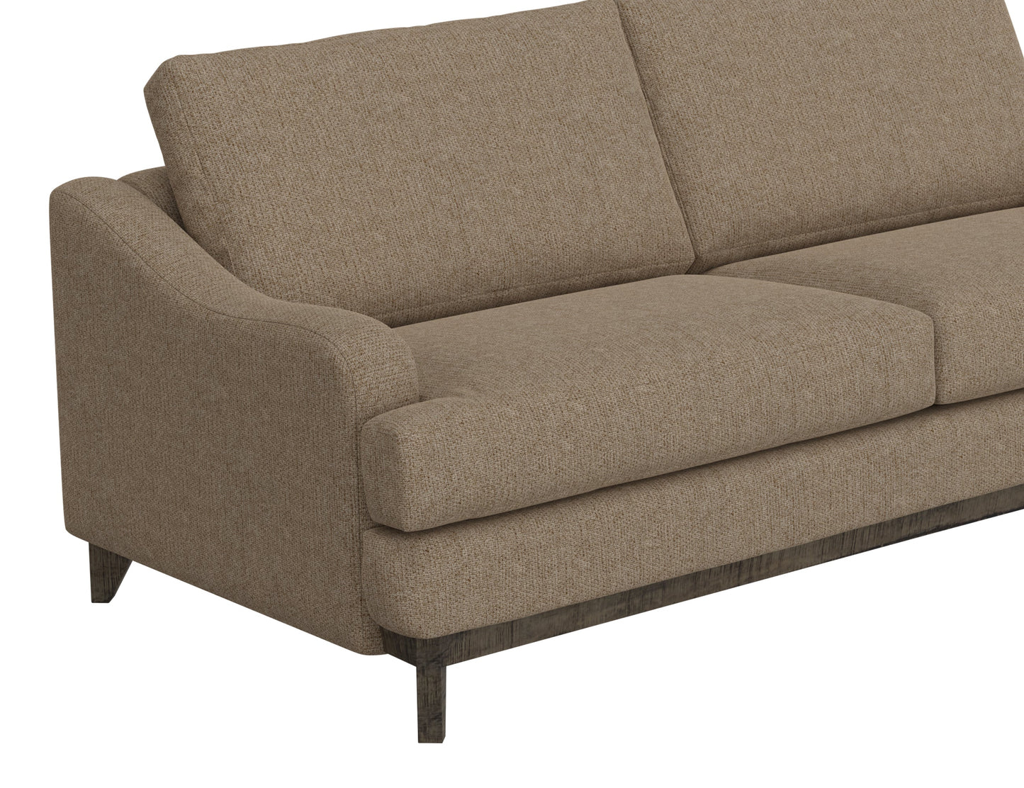 Wooden Frame & Base, Armchair - Brown Camel
