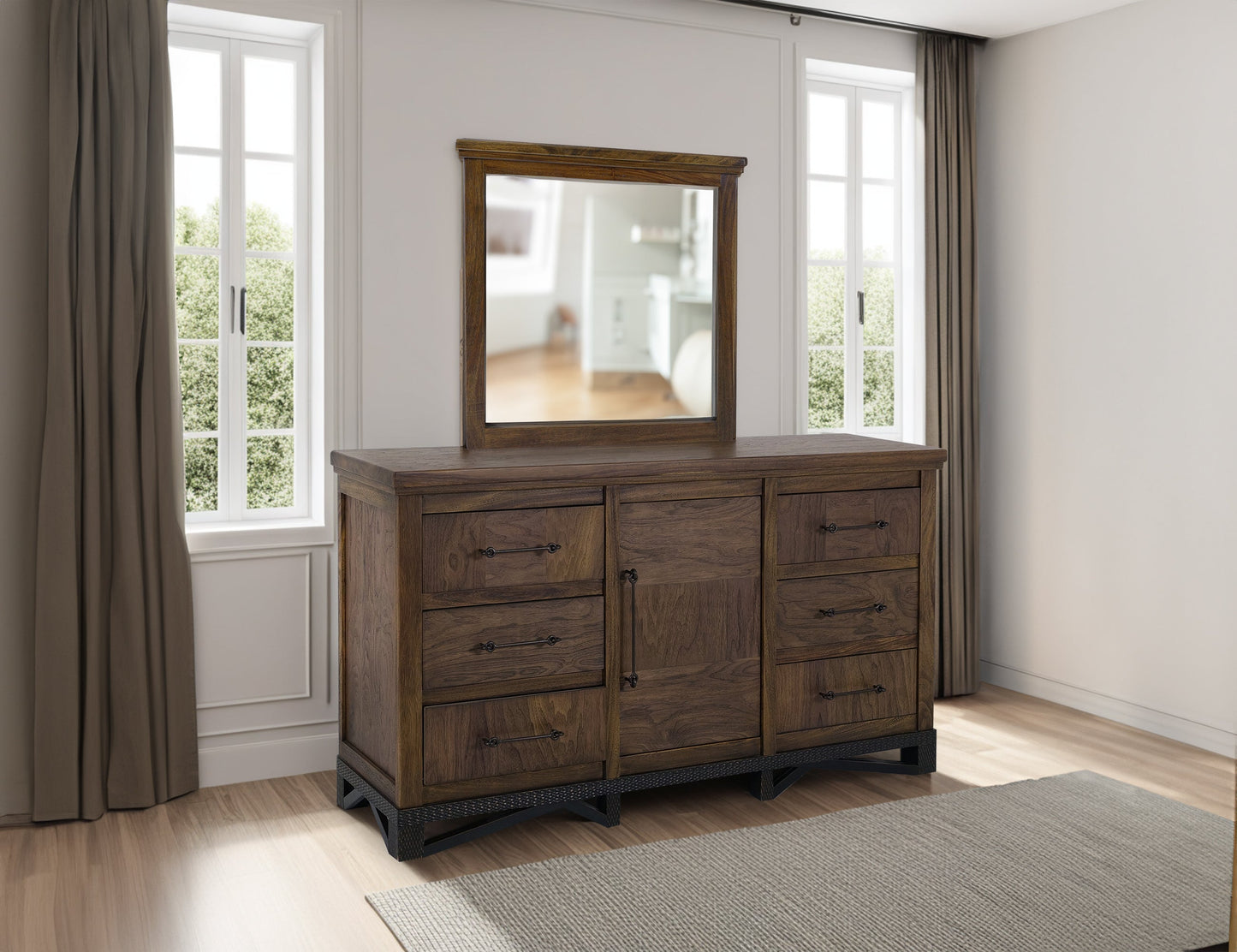 Mirror - Walnut Brown