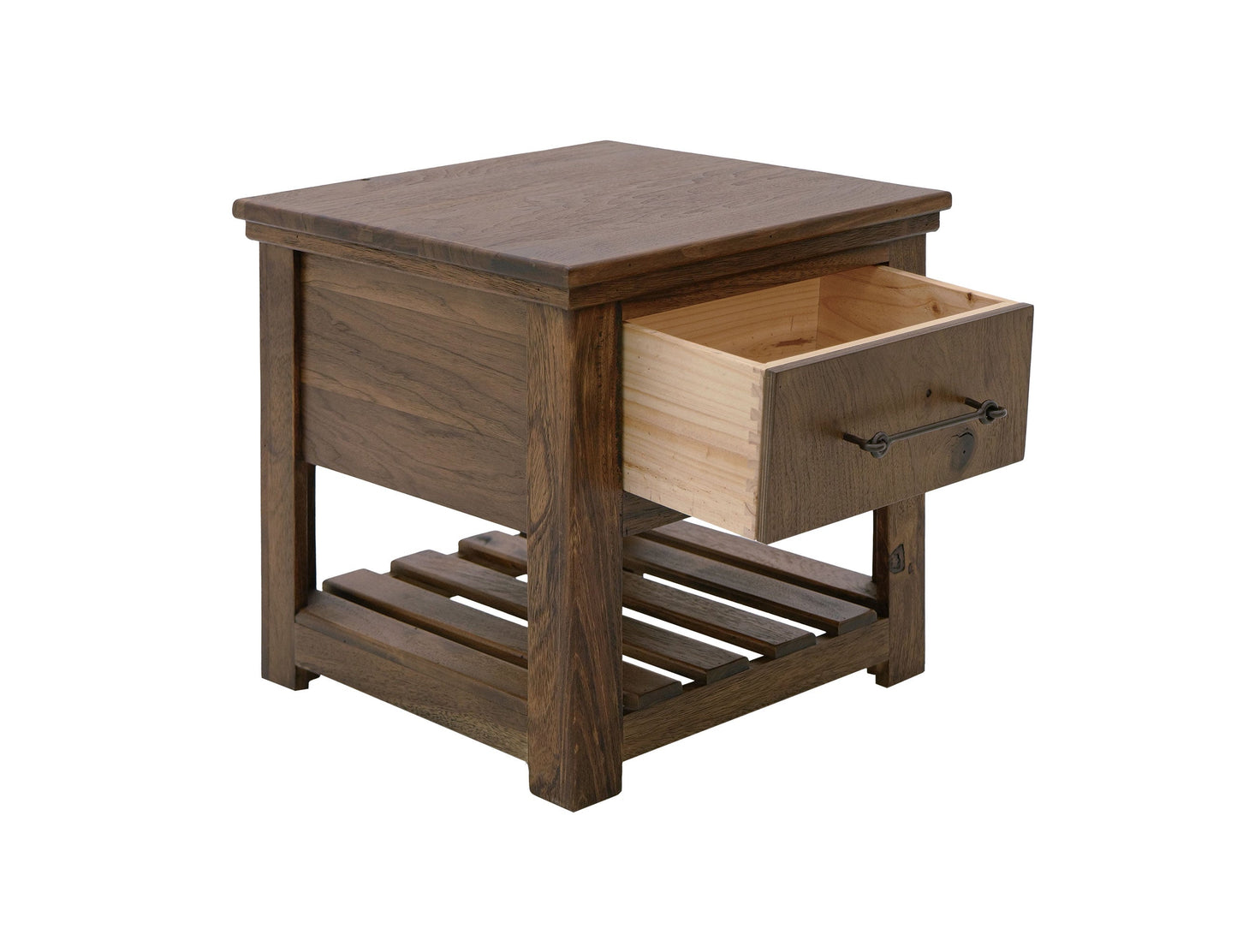 1 Drawer, End Table - Walnut Brown