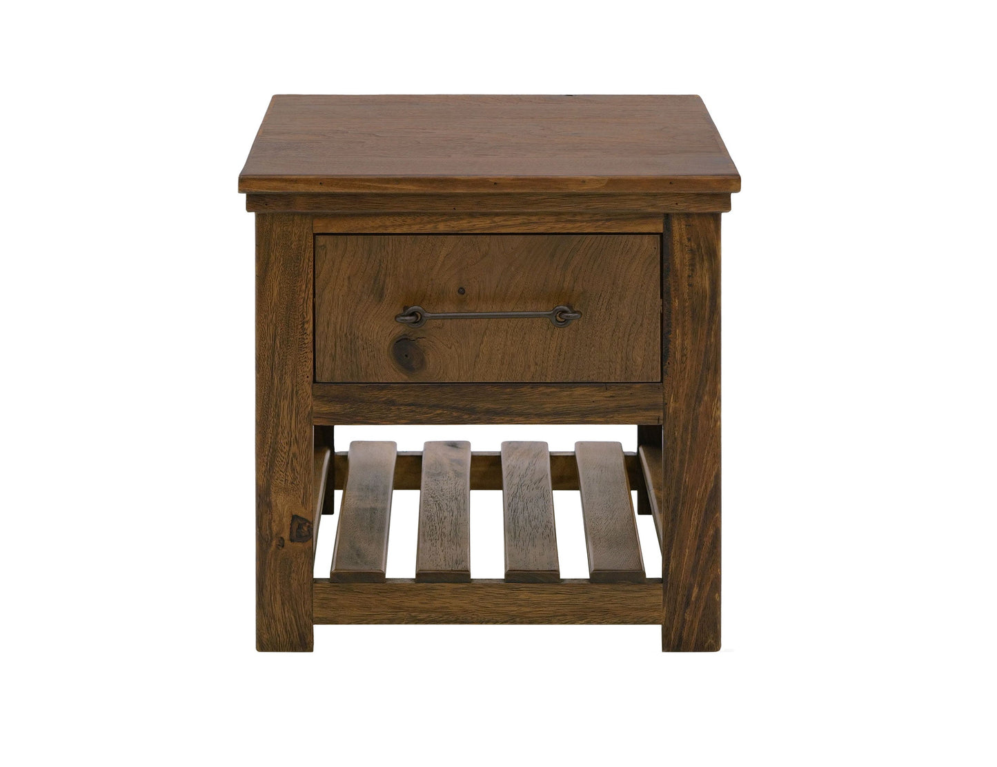 1 Drawer, End Table - Walnut Brown