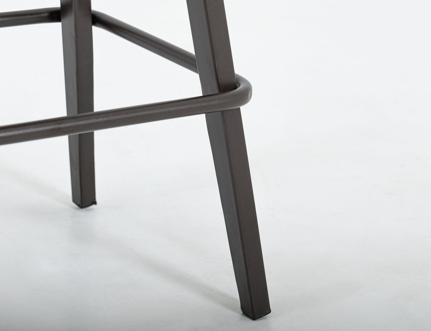 Wooden Frame & Metal Base, 30" Upholstered Barstool - Licorice Black