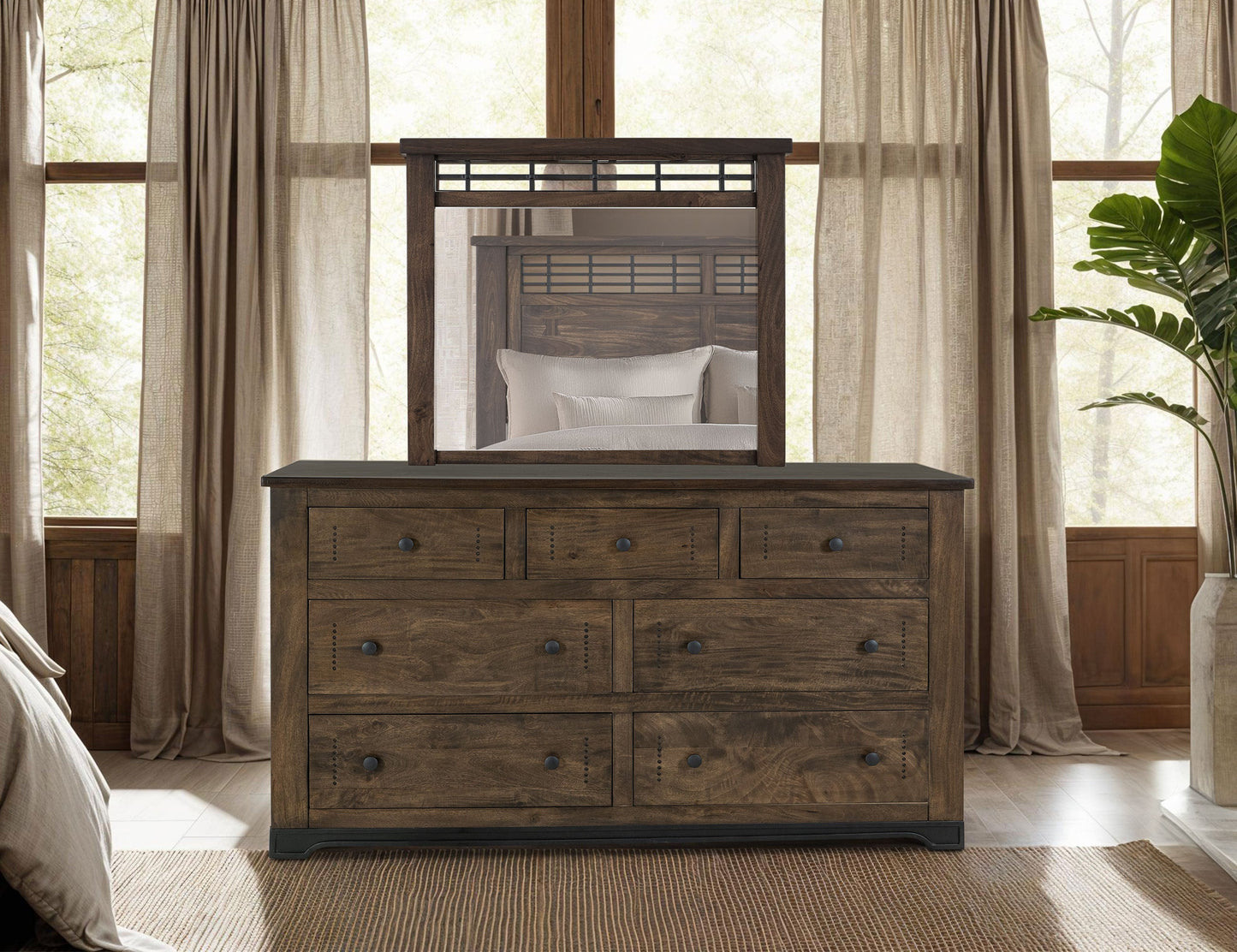 Mirror - Barrel Brown
