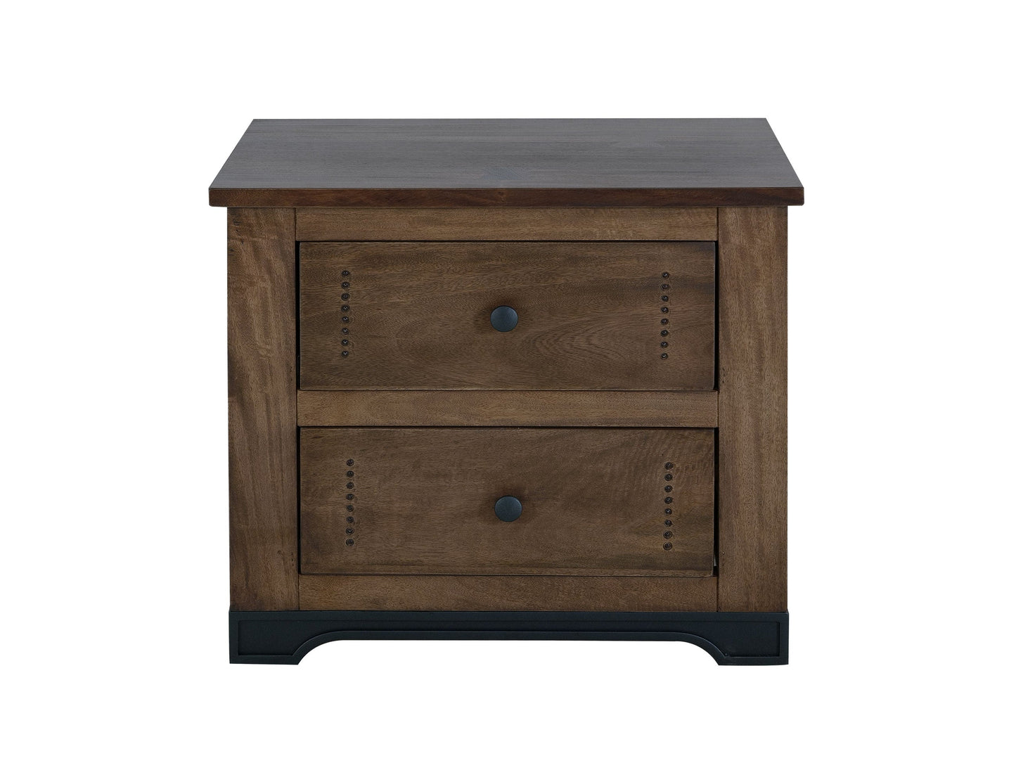 2 Drawer, Nightstand - Barrel Brown
