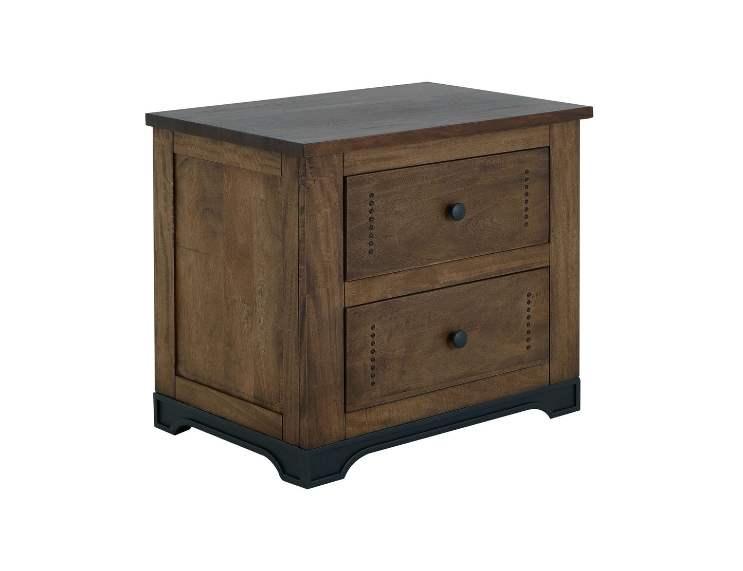 2 Drawer, Nightstand - Barrel Brown