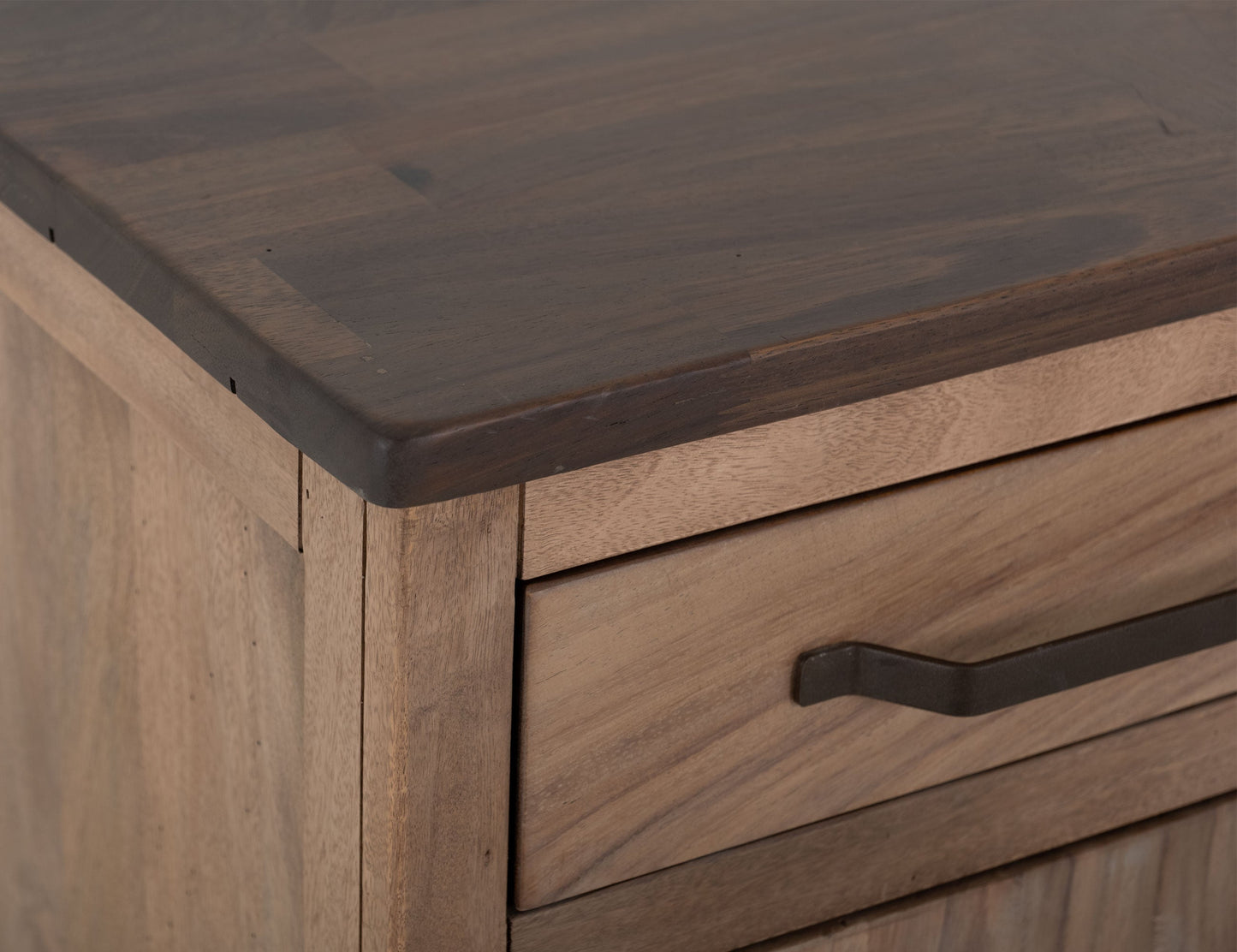 2 Drawer, 2 Door, 2 Glass Door, Stand 70" - Rich Brown
