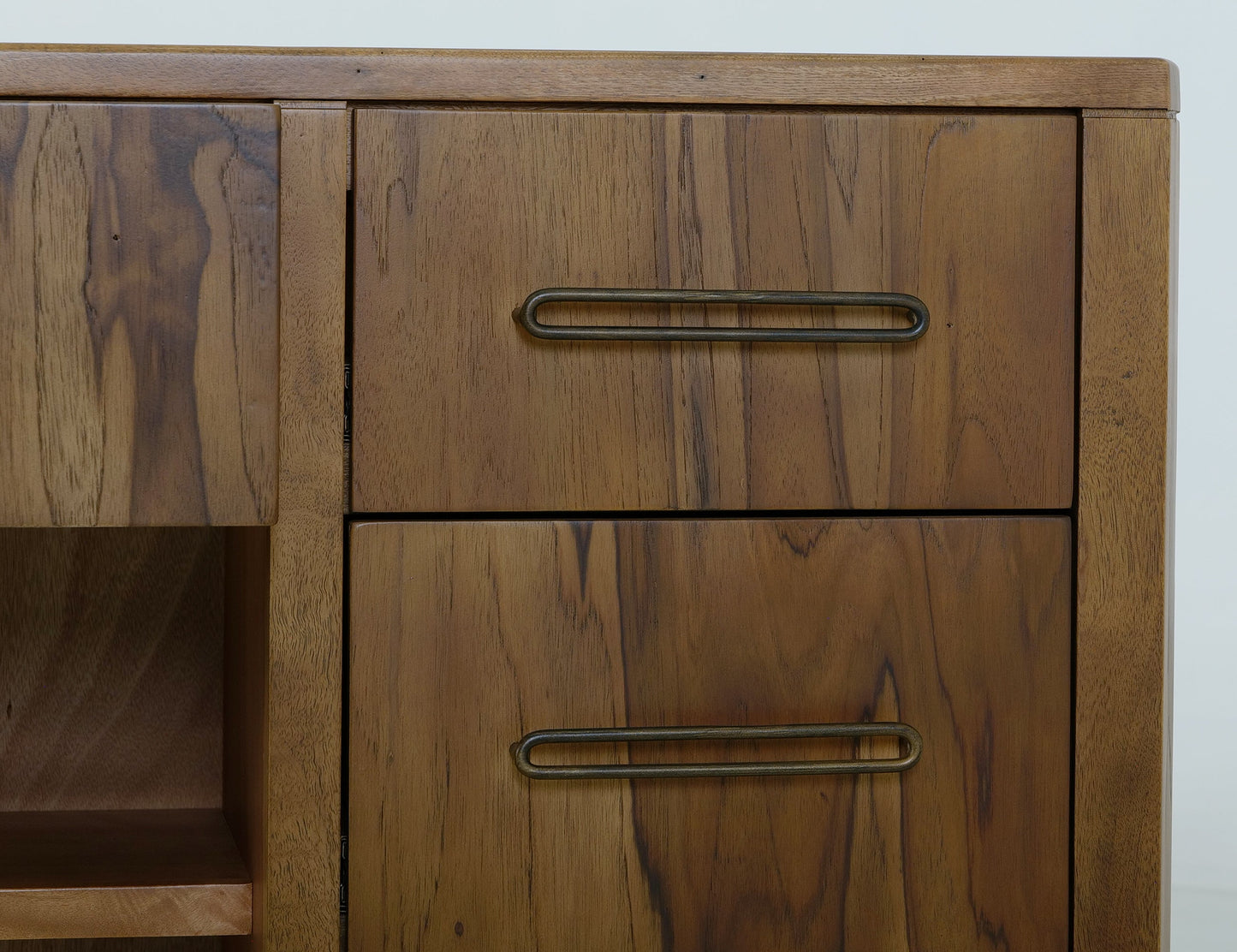 7 drawer, 1 Shelf, Console - Barrel Brown