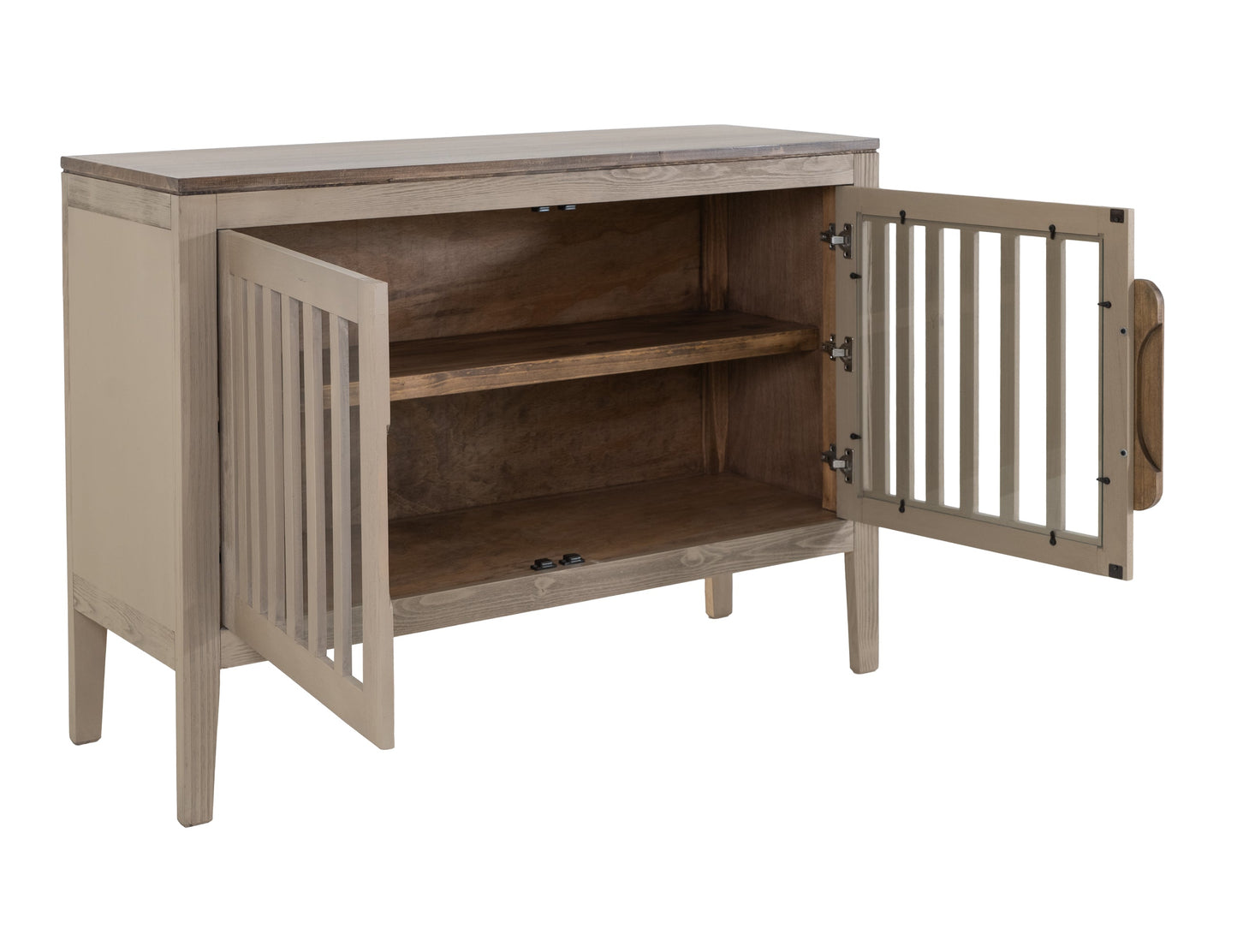2 Door, 1 Shelf, Cosole - Sand Brown