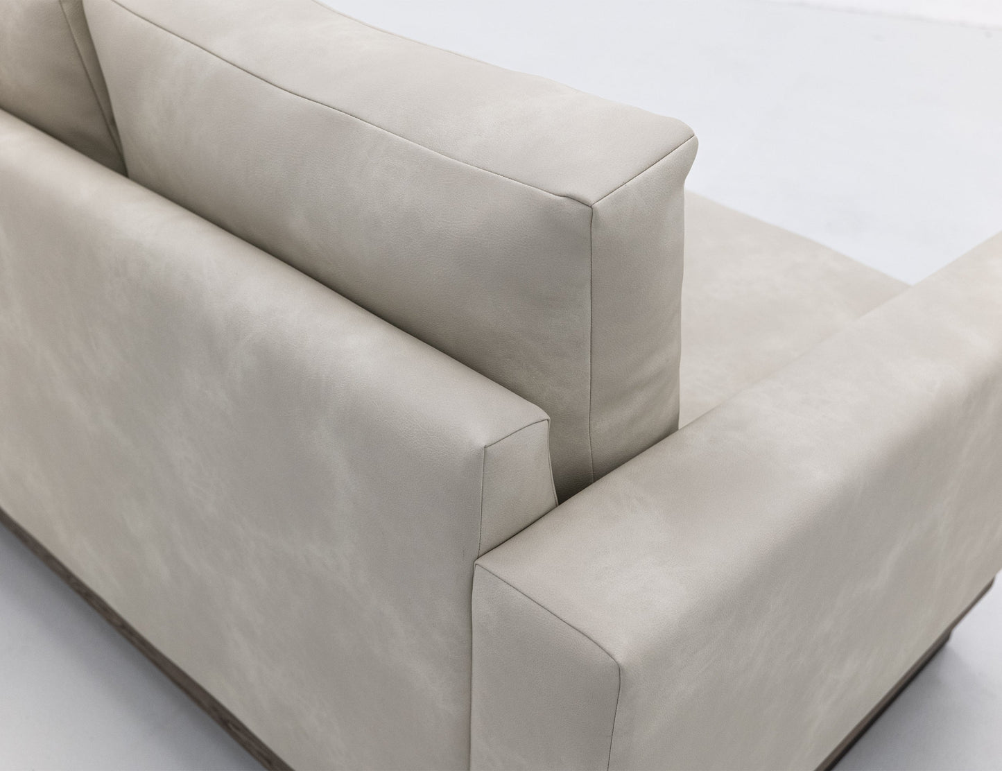 Metal & Wood Base, Armchair - Opal Beige