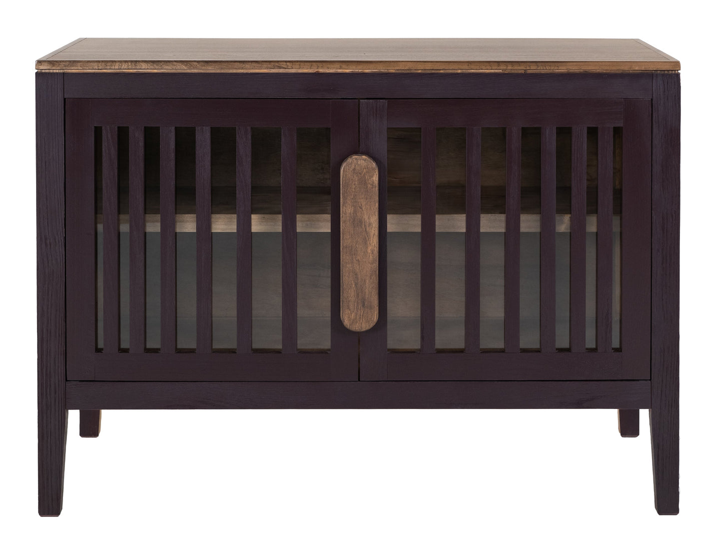 2 Door, 1 Shelf, Cosole - Merlot Red
