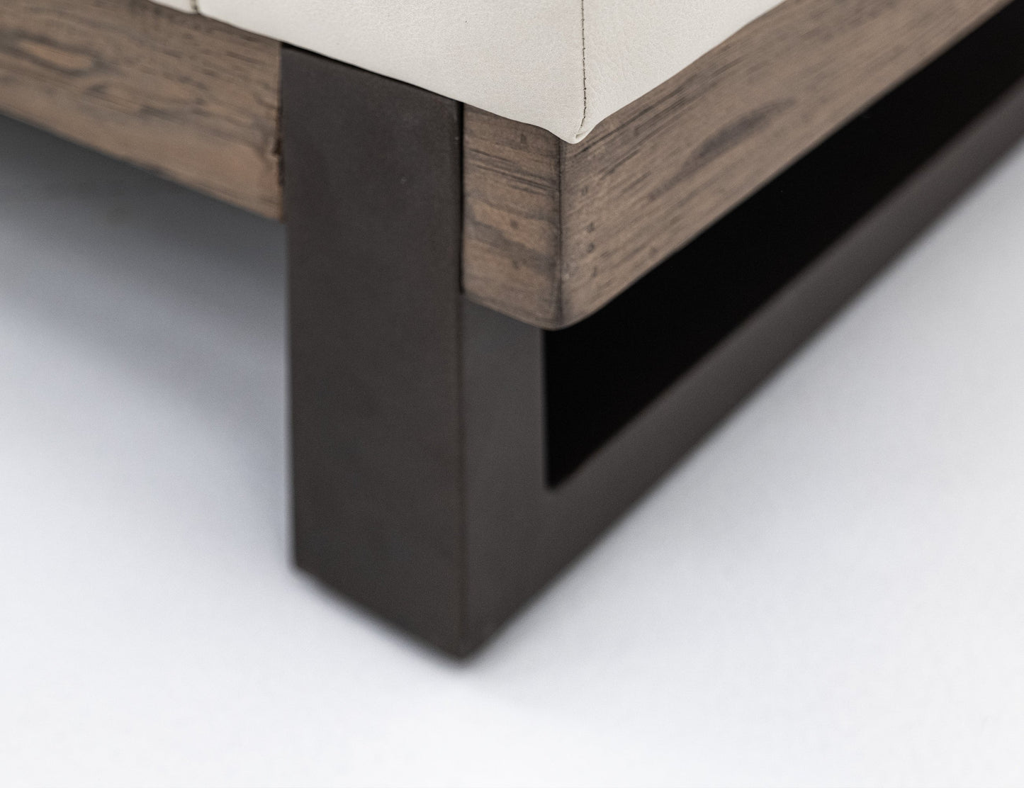 Metal & Wood Base, Armchair - Opal Beige