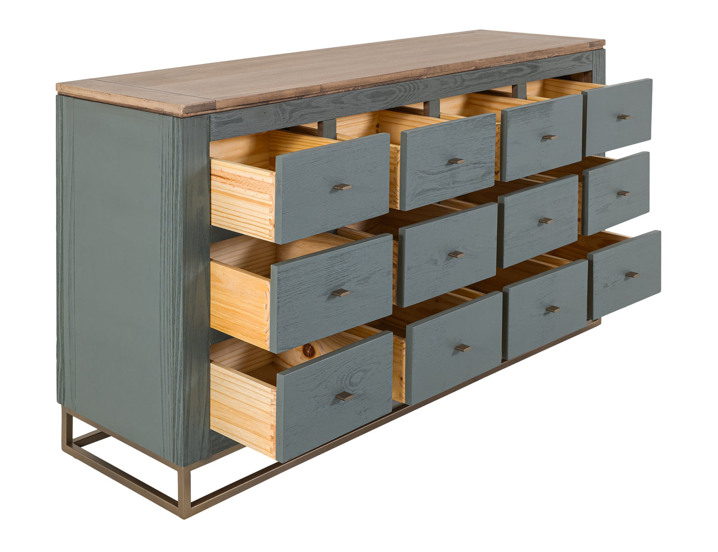 12 Drawer, Console - Forest Green