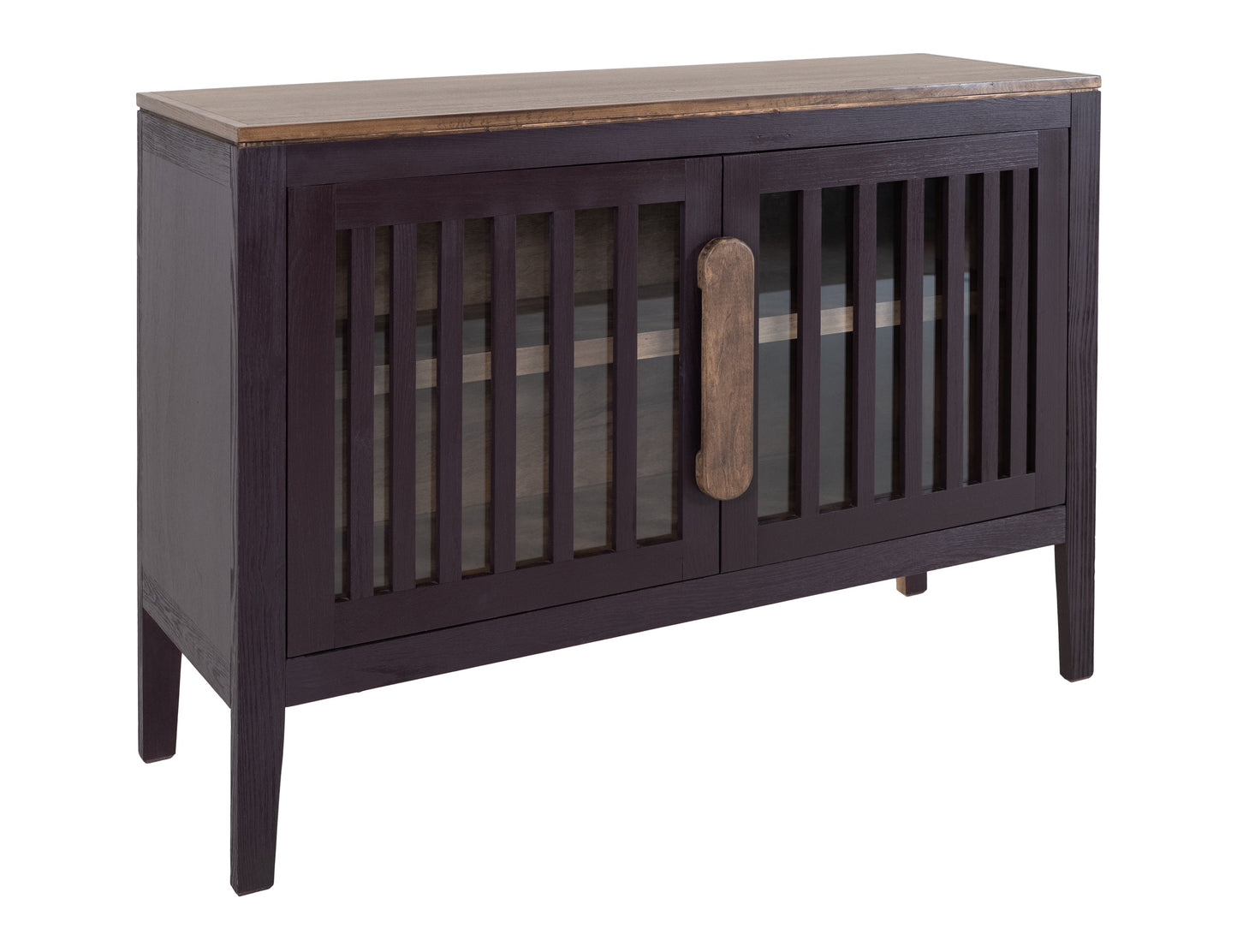 2 Door, 1 Shelf, Cosole - Merlot Red