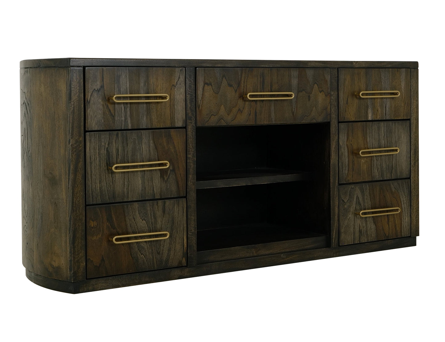 7 Drawer, Console - Oil Black