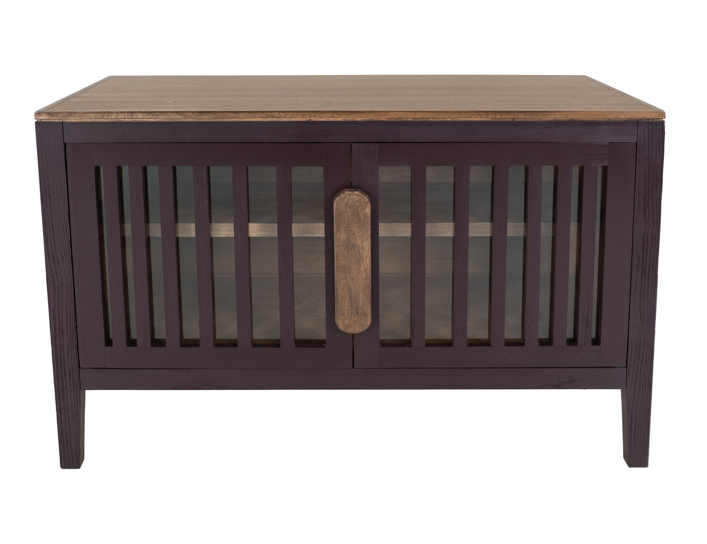 2 Door, 1 Shelf, Cosole - Merlot Red