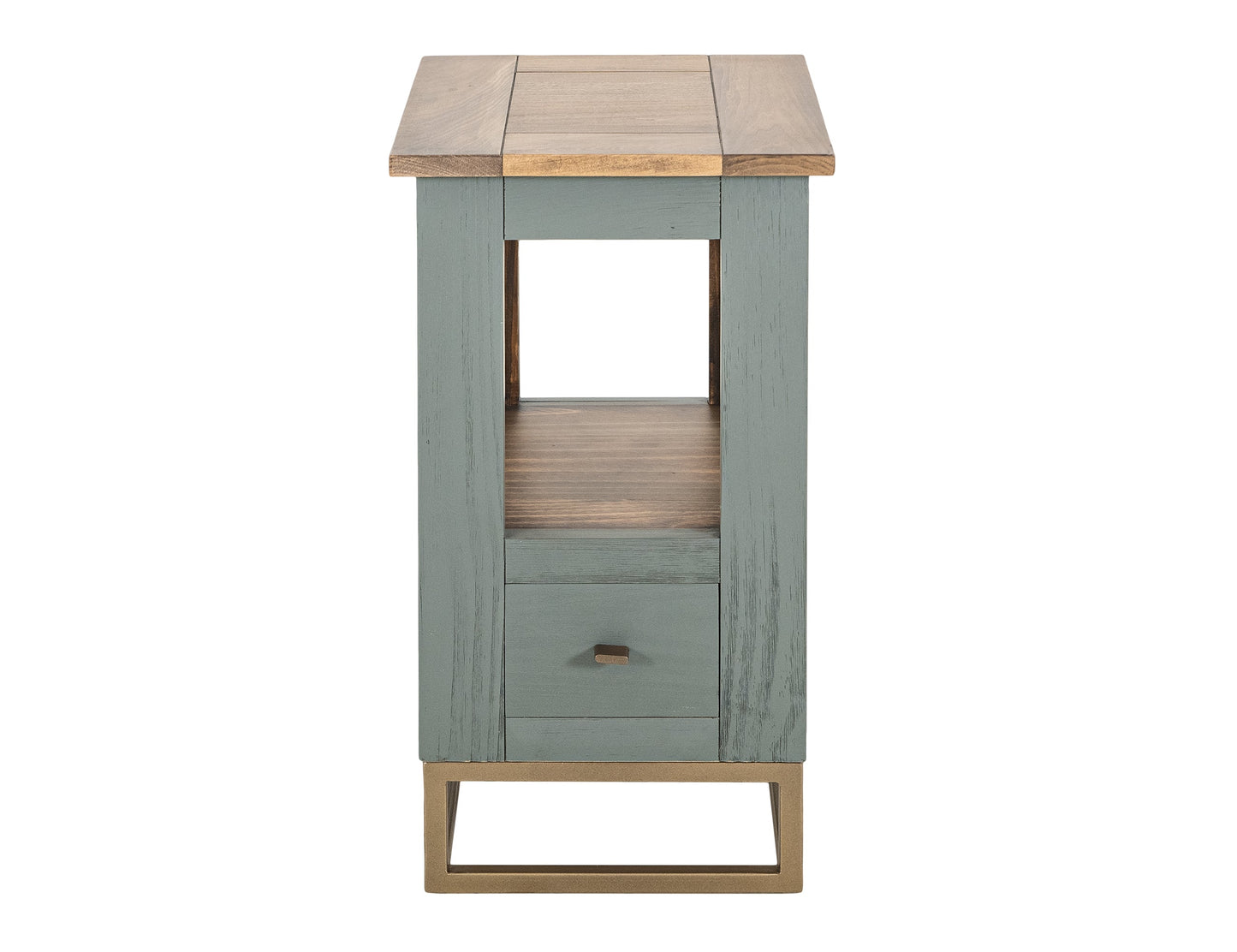 1 Drawer, 1 Shelf, Chairside Table - Forest Green