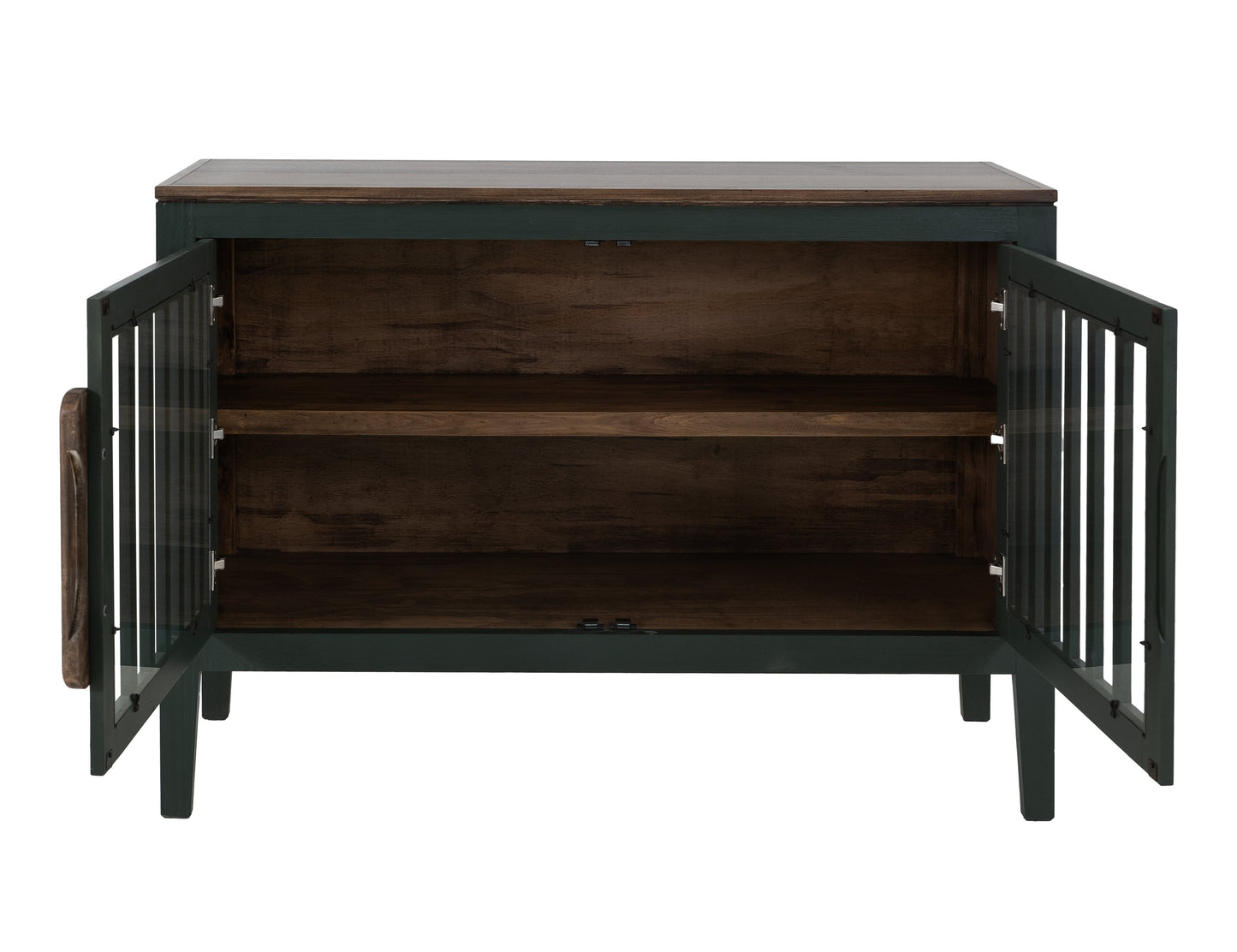 2 Door, 1 Shelf, Cosole - Forest Green