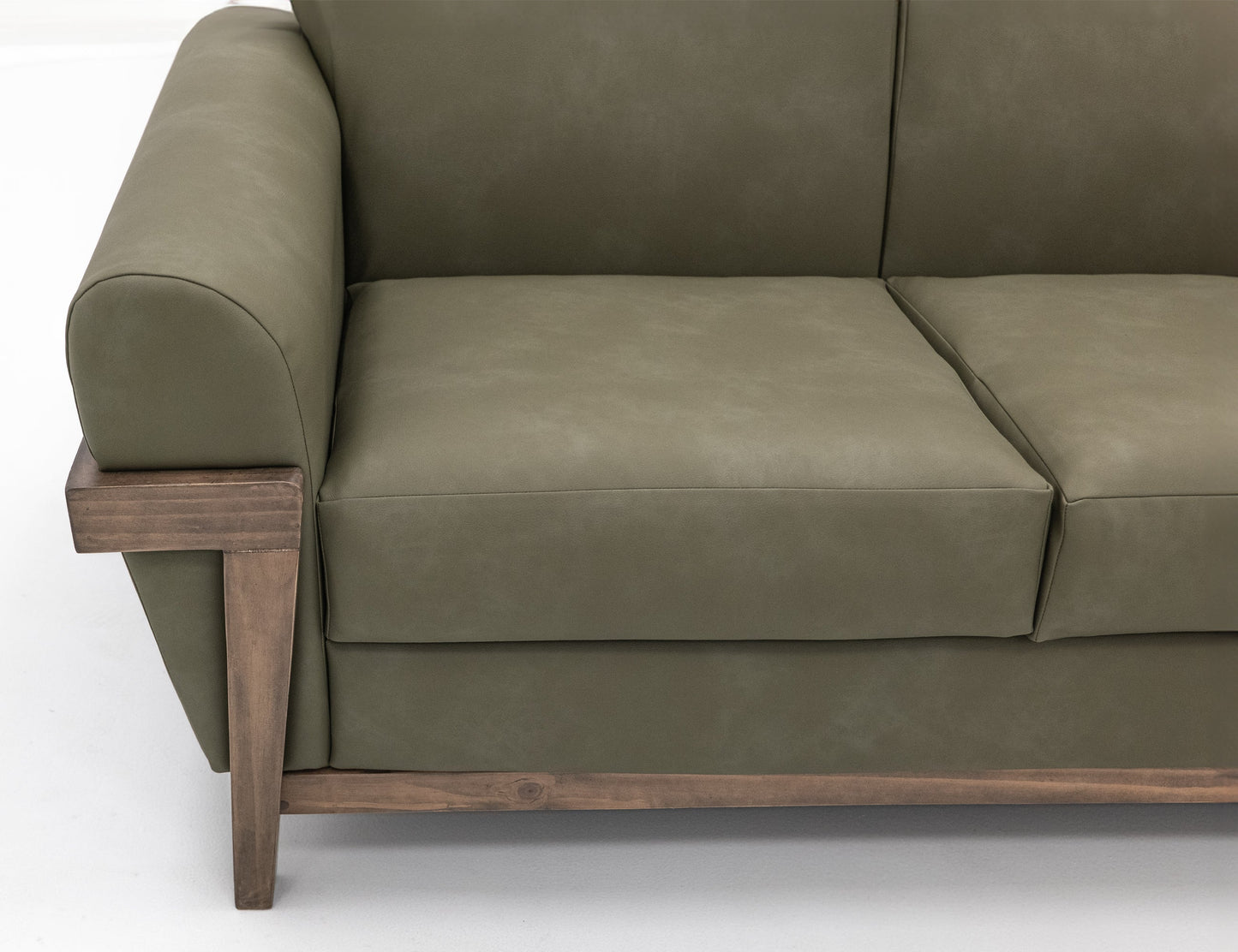 Wooden Frame & Base, Armchair - Suculent Green