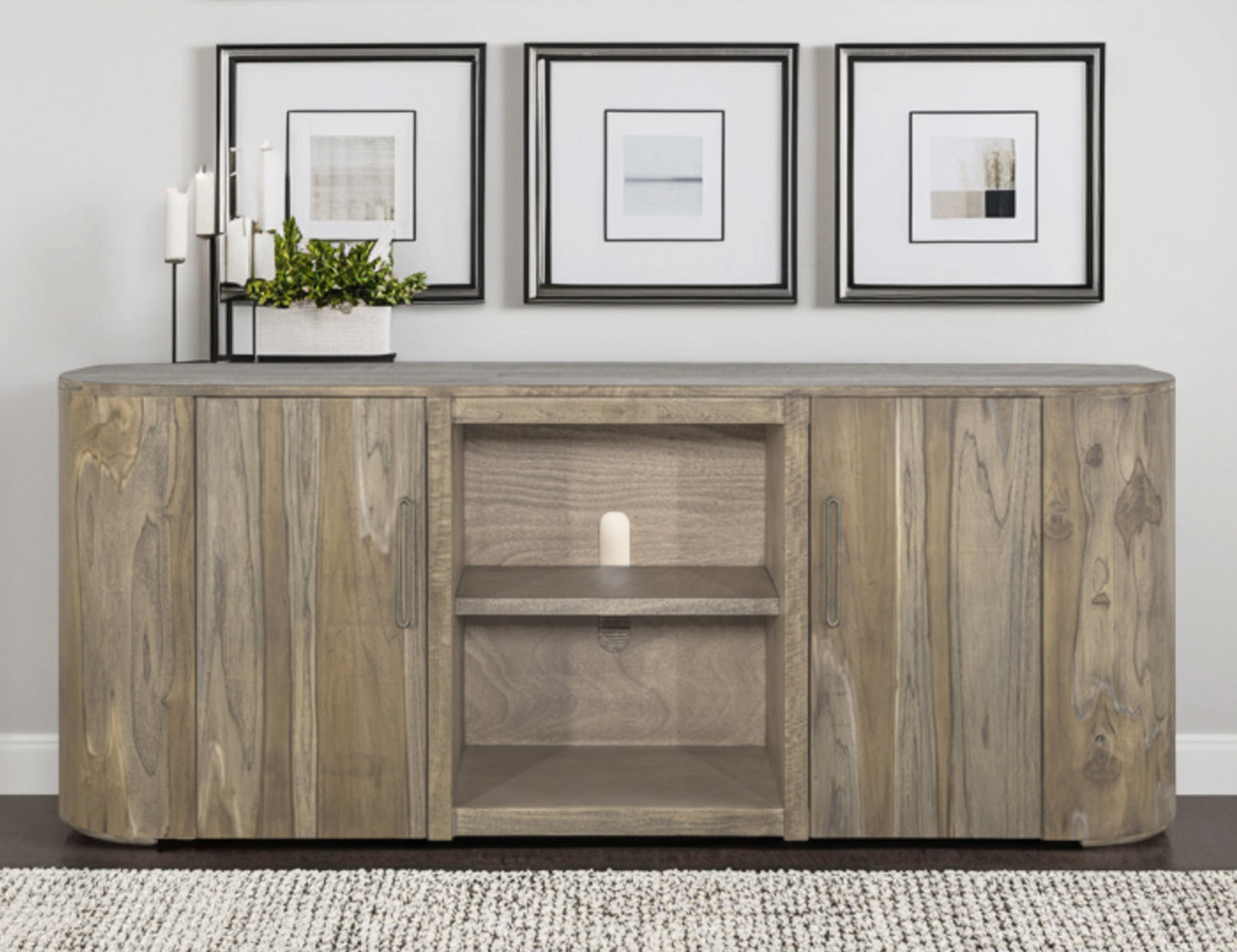 2 Door, TV Stand 80 - Ivory White