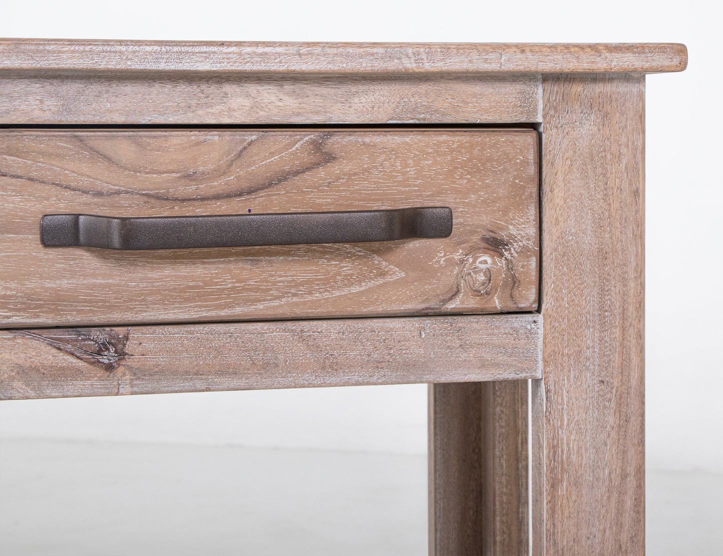 1 Drawer, 1 Shelf, End Table - Ivory White