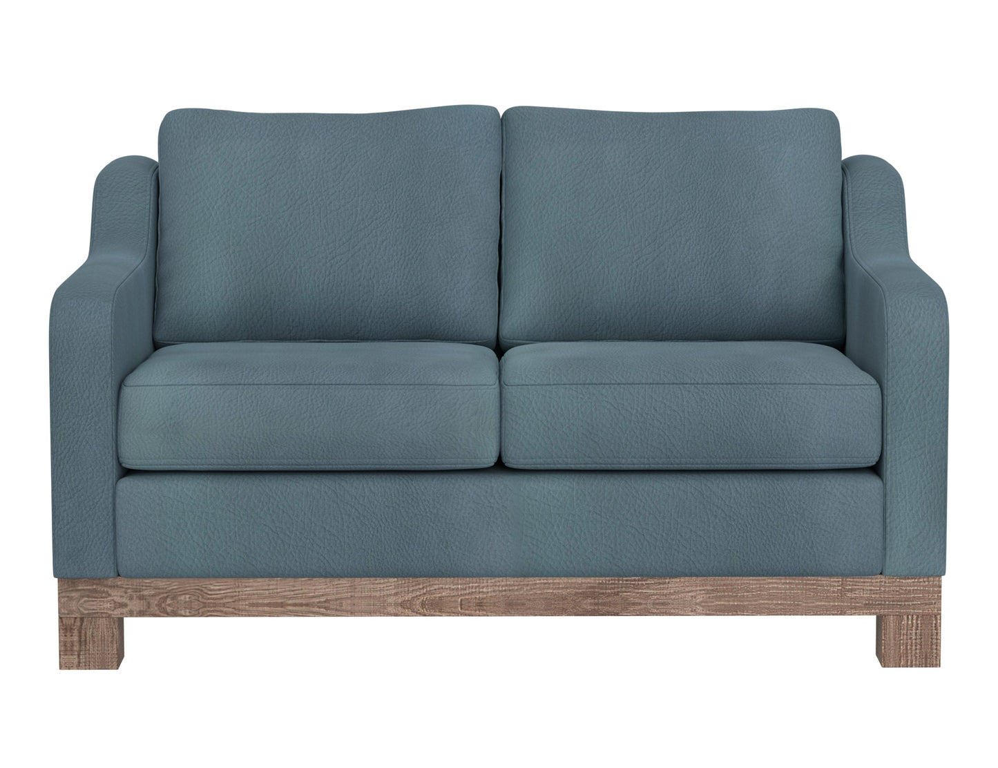 Wooden Frame & Base, Loveseat - Slate Blue