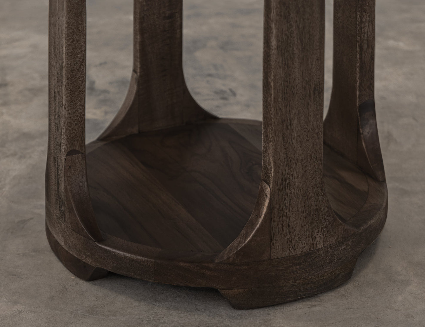 1 Shelf, Chairside Table - Oil Black
