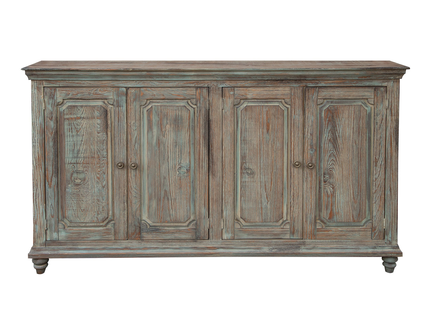 4 Doors Console - Aged Green