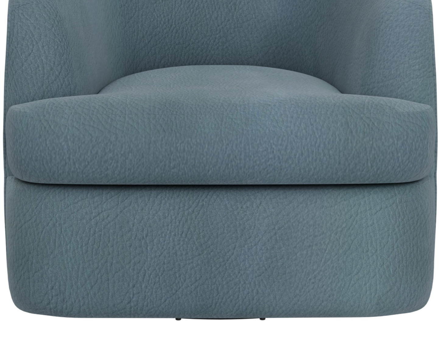 Wooden Frame & Metal Base, 360 Degree Swivel Accent Chair - Light Indigo