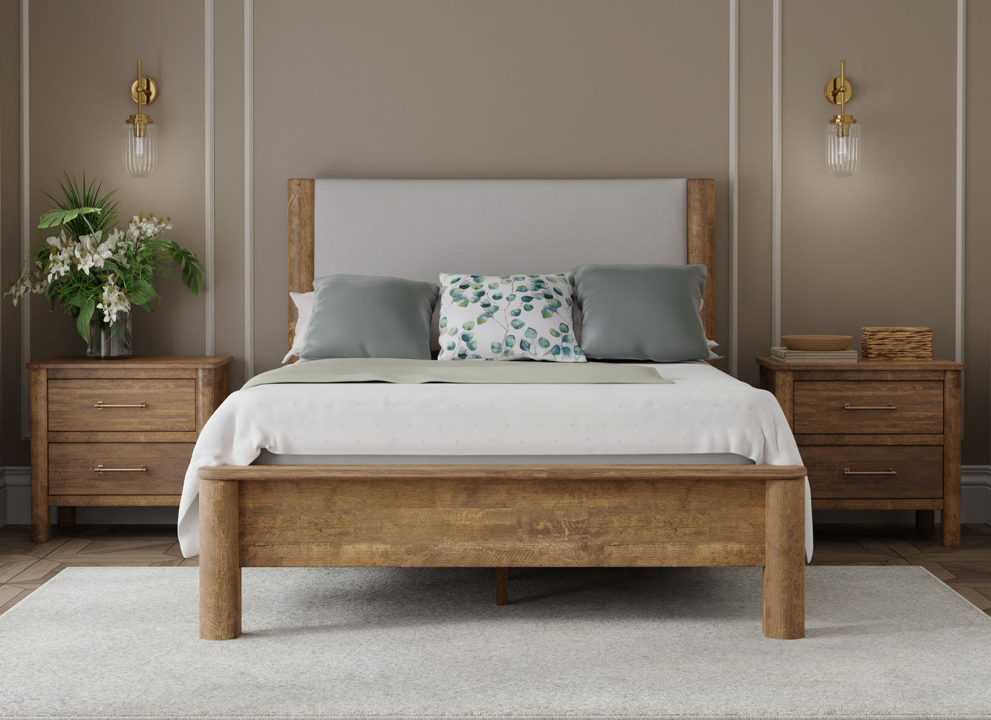 2 Drawer Nightstand - Towny Brown