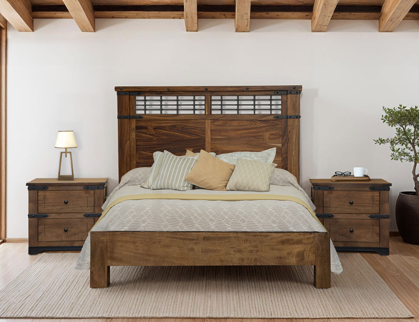 2 Drawer Nightstand - Cinnamon Brown