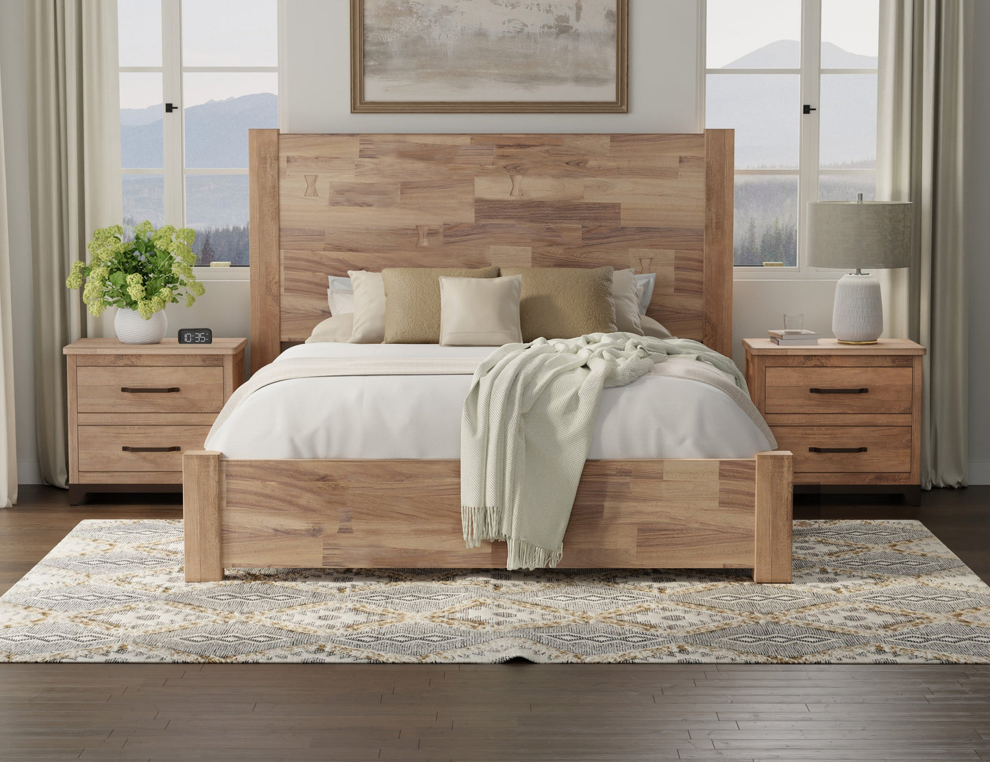 2 Drawer Nightstand - Brown Cappuccino