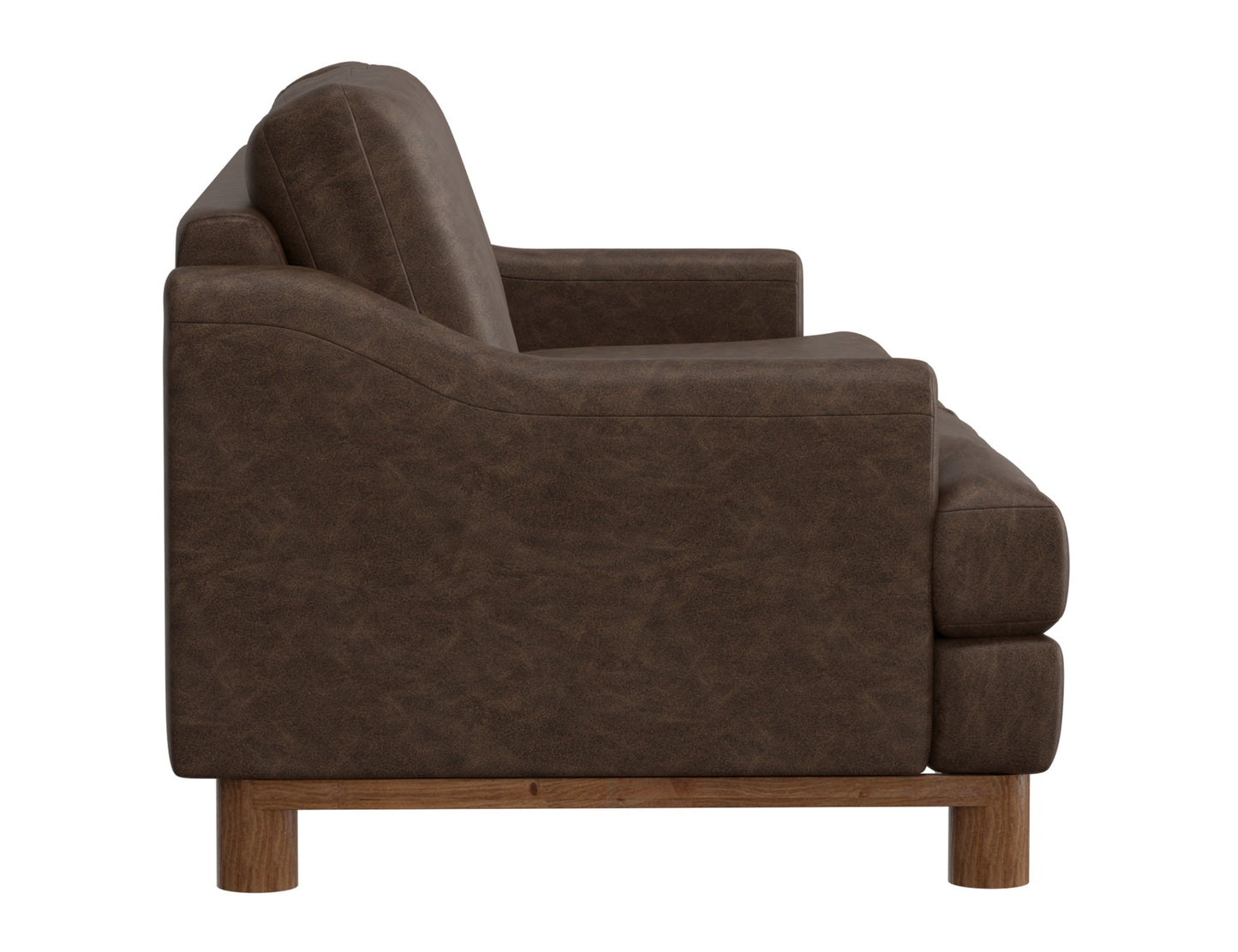Wooden Frame & Base, Sofa - Chocolate Brown