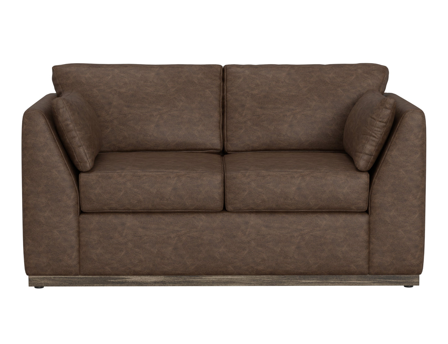 Wooden Frame & Base, Loveseat - Chocolate Brown
