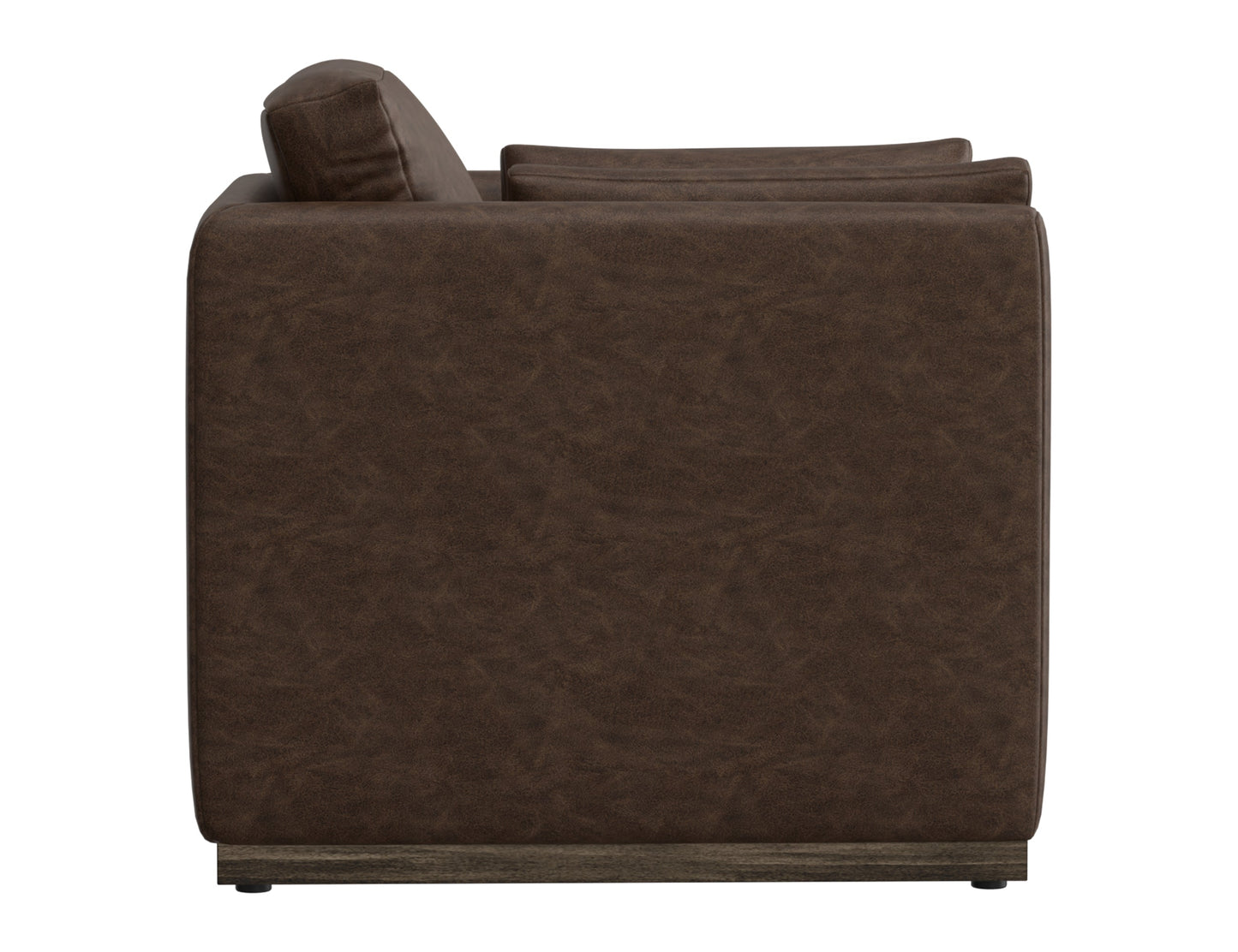 Wooden Frame & Base, Armchair - Chocolate Brown