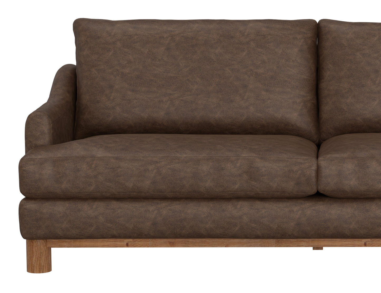 Wooden Frame & Base, Sofa - Chocolate Brown