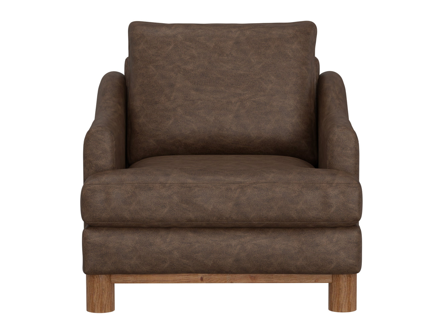Wooden Frame & Base, Armchair - Chocolate Brown