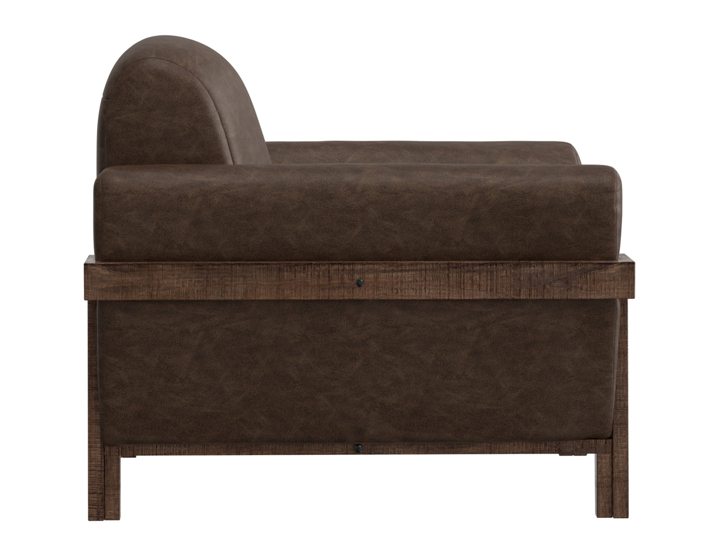 Wooden Frame & Base, Armchair - Chocolate Brown