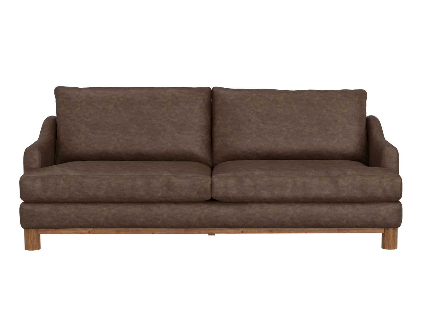 Wooden Frame & Base, Sofa - Chocolate Brown