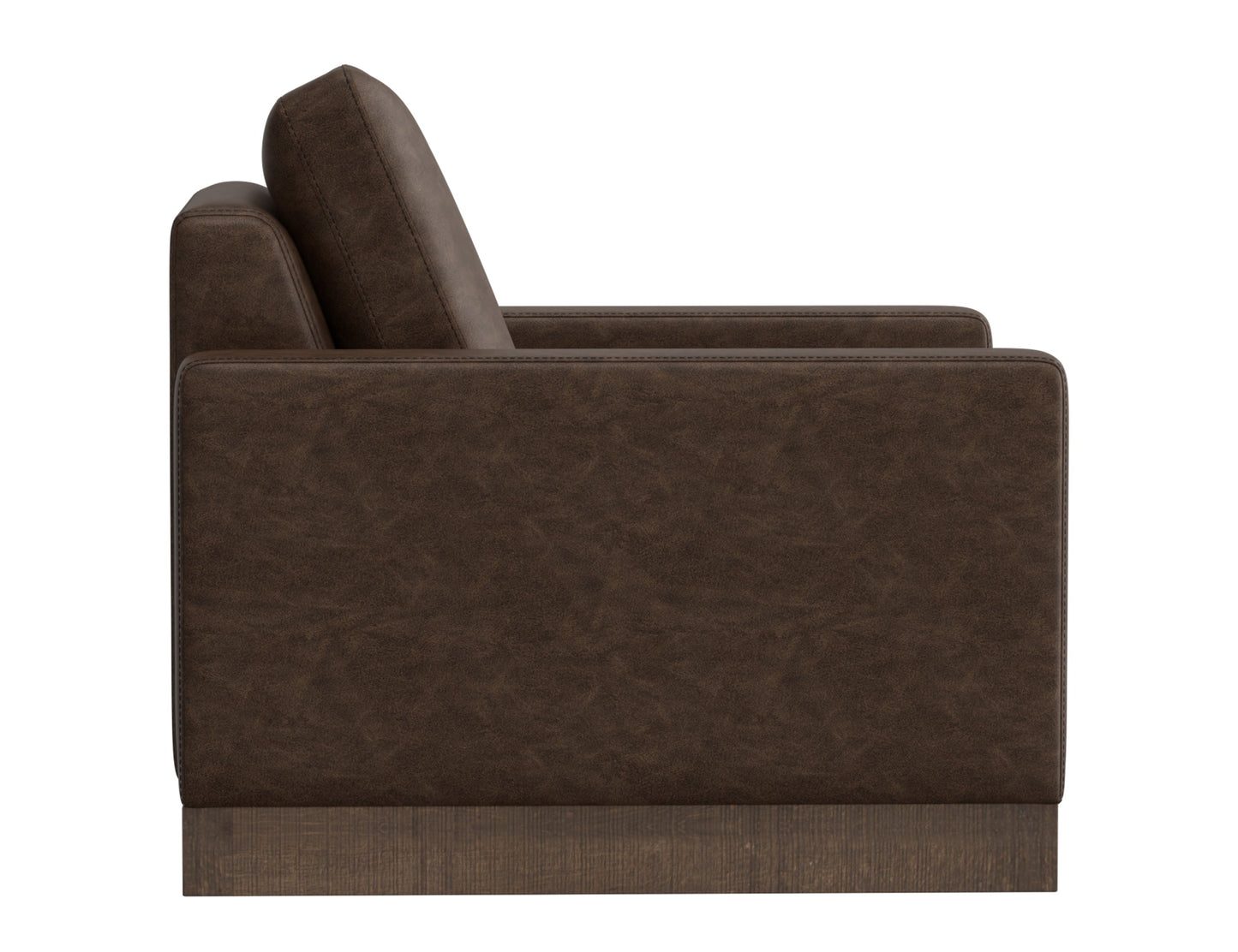 Wooden Frame & Base, Armchair - Chocolate Brown