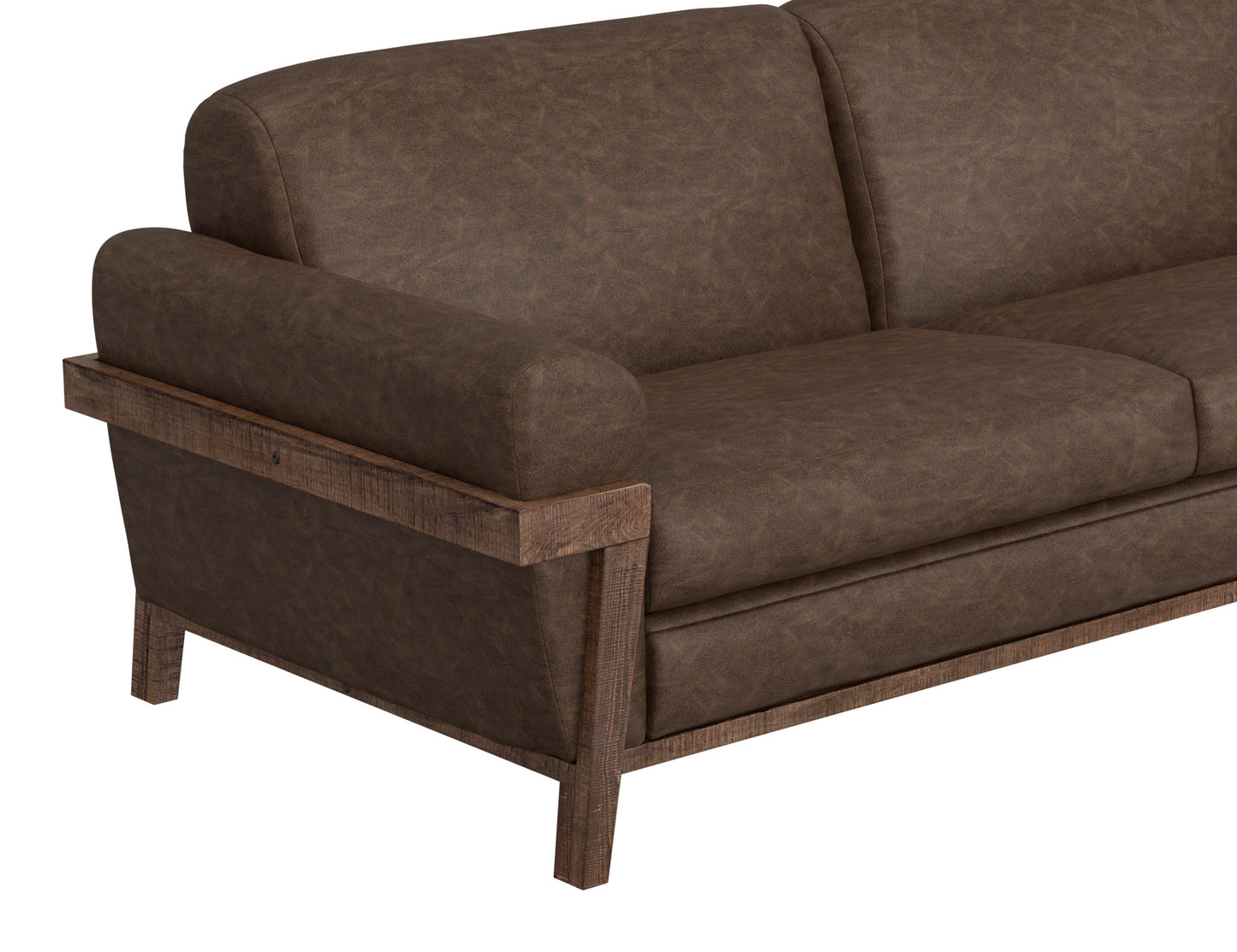 Wooden Frame & Base, Armchair - Chocolate Brown
