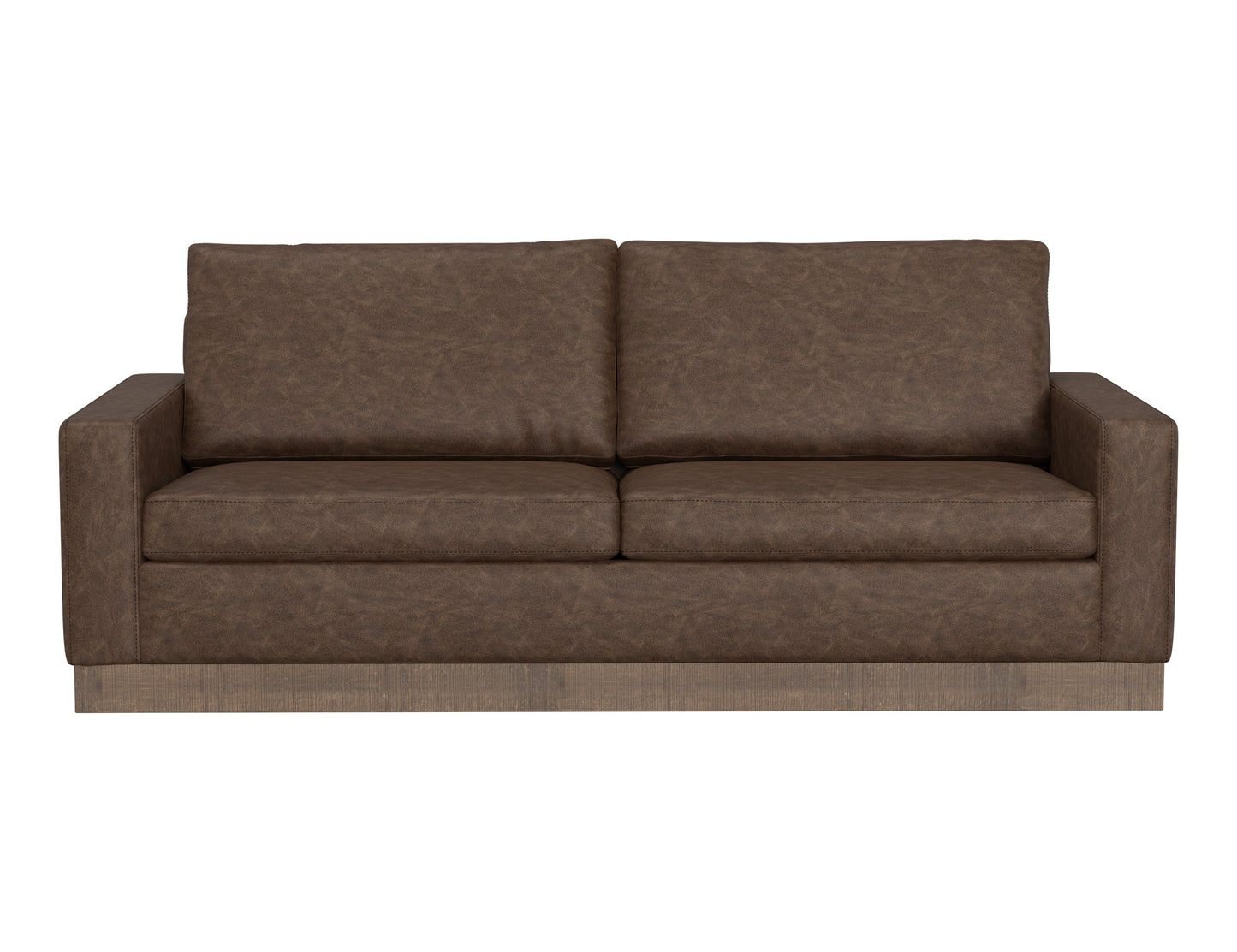 Wooden Frame & Base, Sofa - Chocolate Brown
