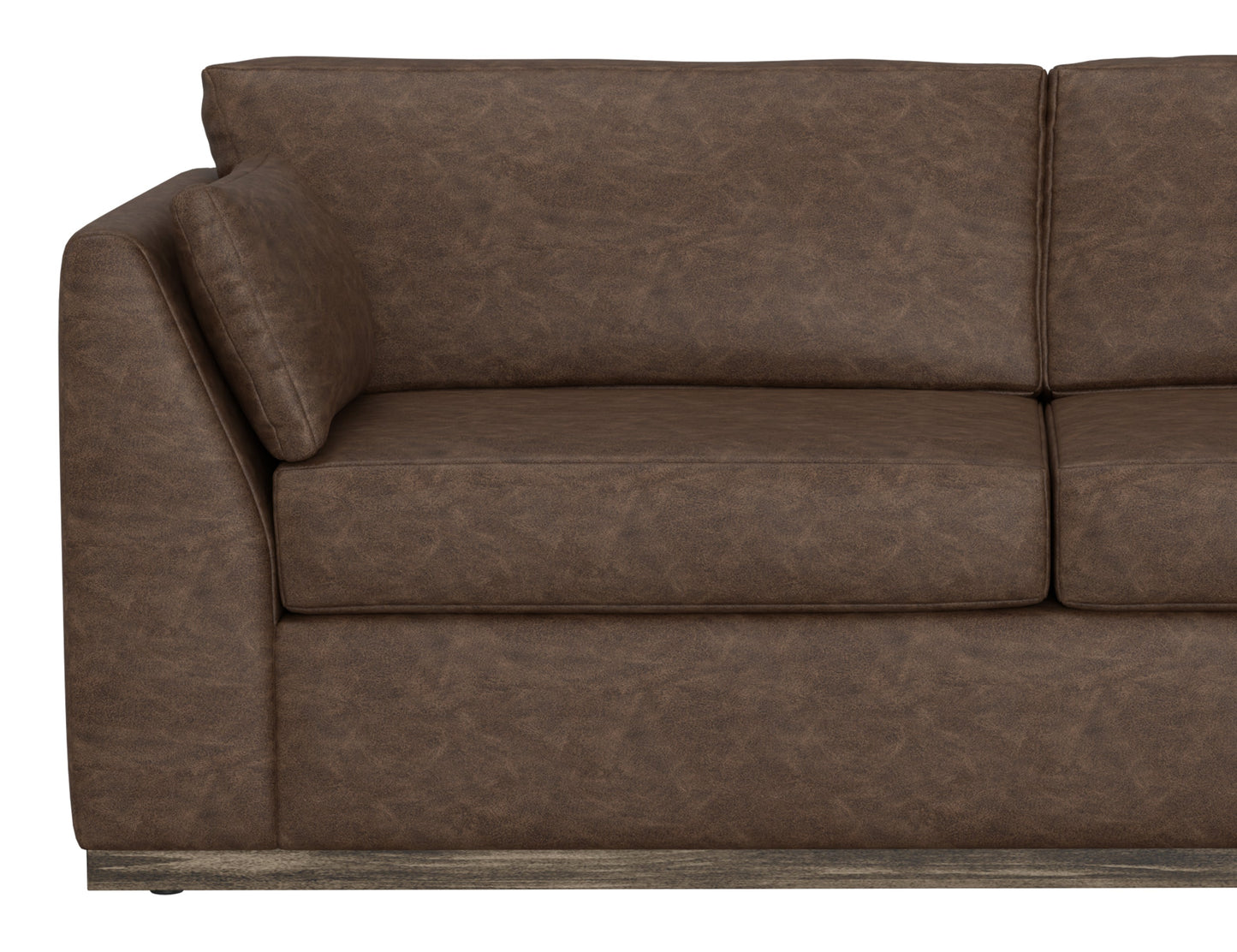 Wooden Frame & Base, Loveseat - Chocolate Brown